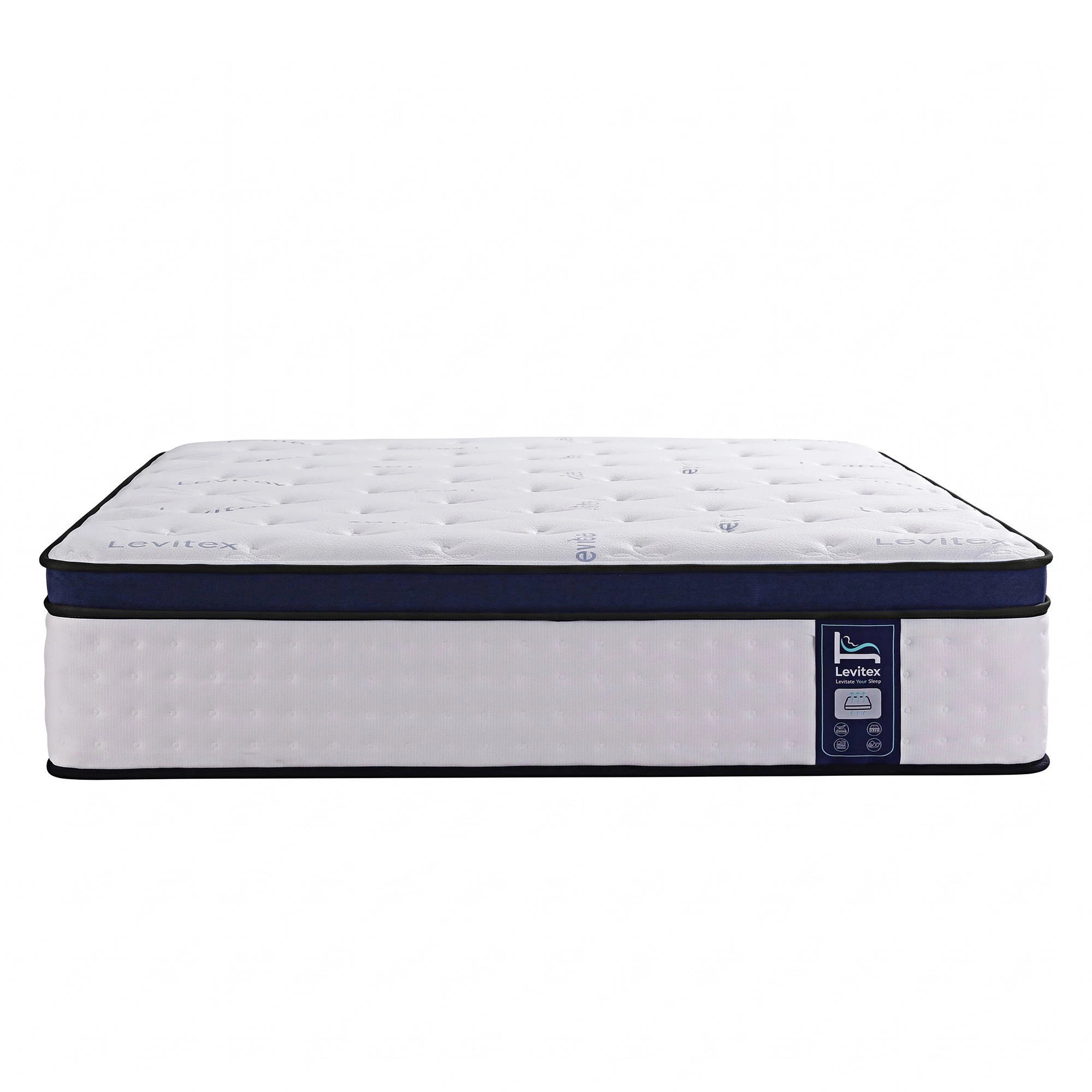 3 Levitex Mattress 35CM 7-Zone Spring Triple Cooling Dynamic Motion Isolation - Queen Bed - Multi, 3 of 10