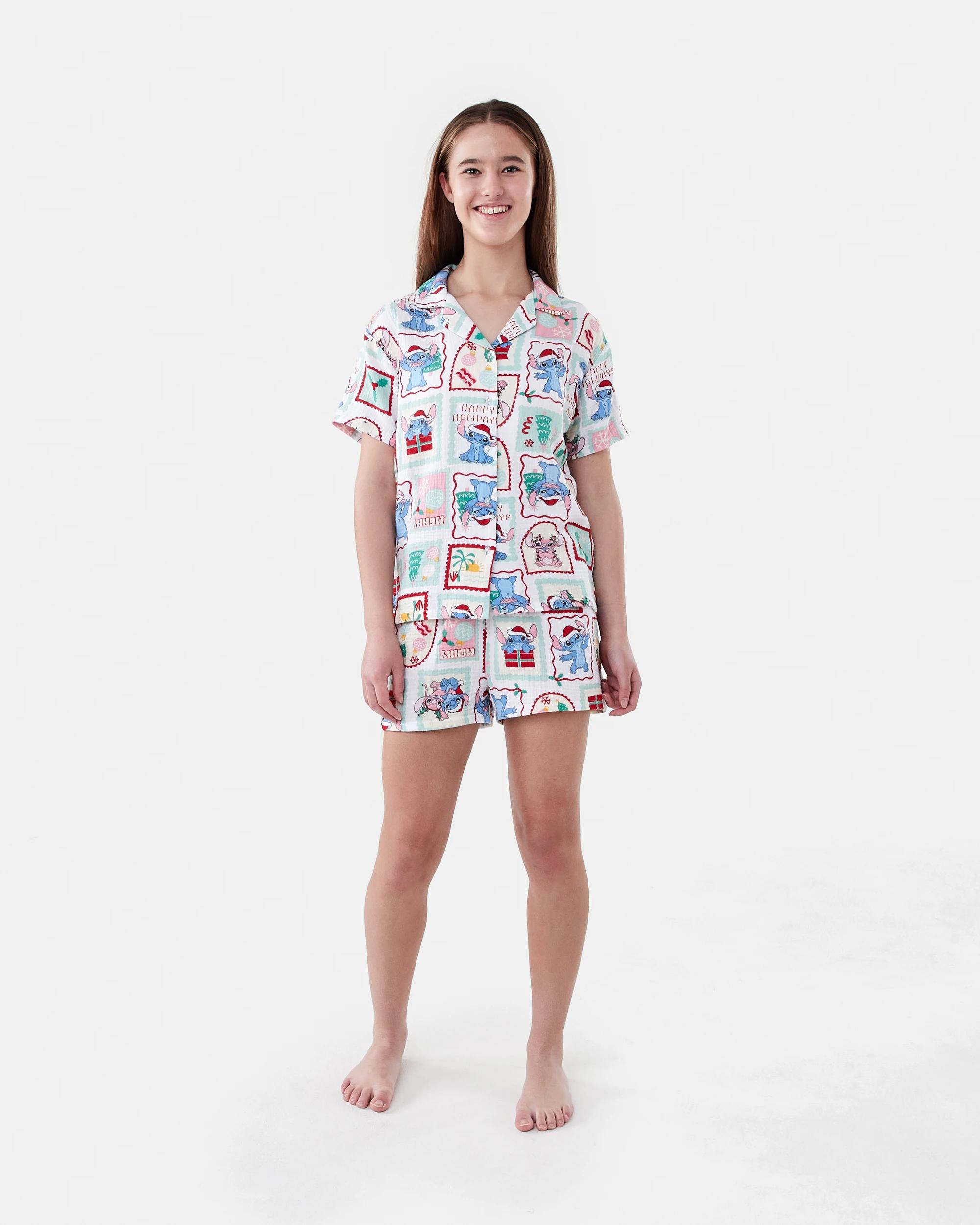 7 Stitch License Christmas Woven Family Matching Pyjama Set STITCH, 7 of 9