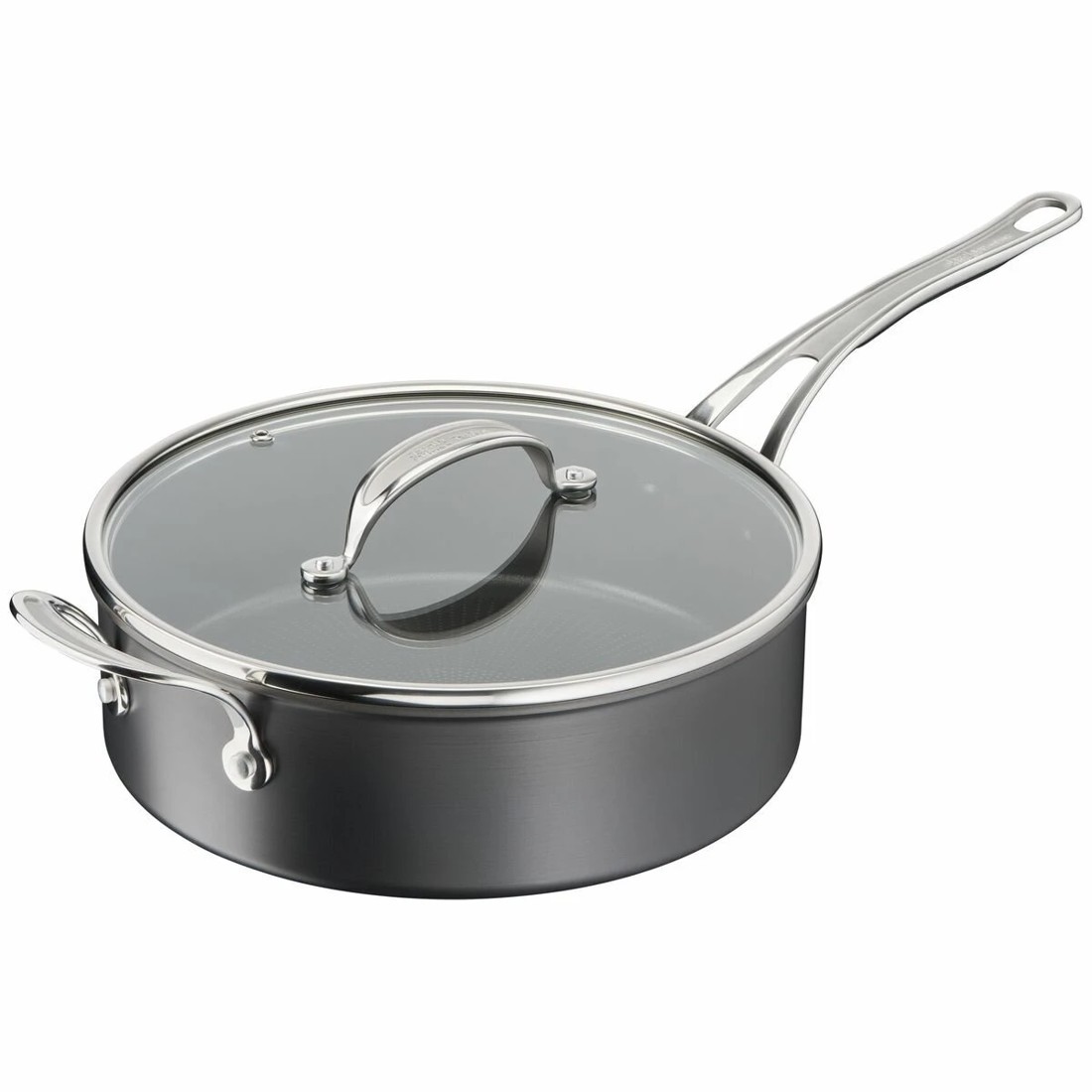 1 Tefal 26cm Jamie Oliver Cook's Classics Induction Hard Anodised Saute Pan with Lid, 1 of 5