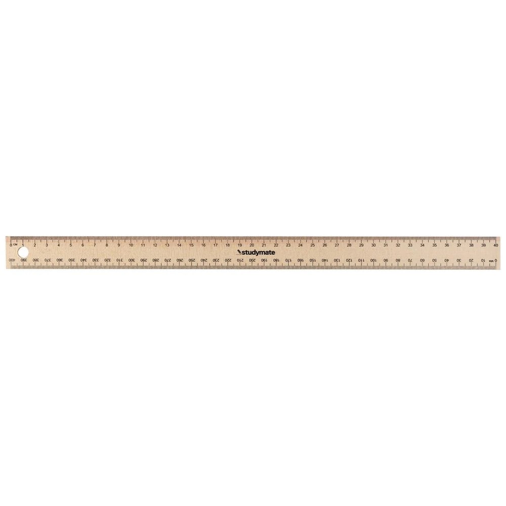 1 Studymate Wooden Ruler 40cm, 1 of 2