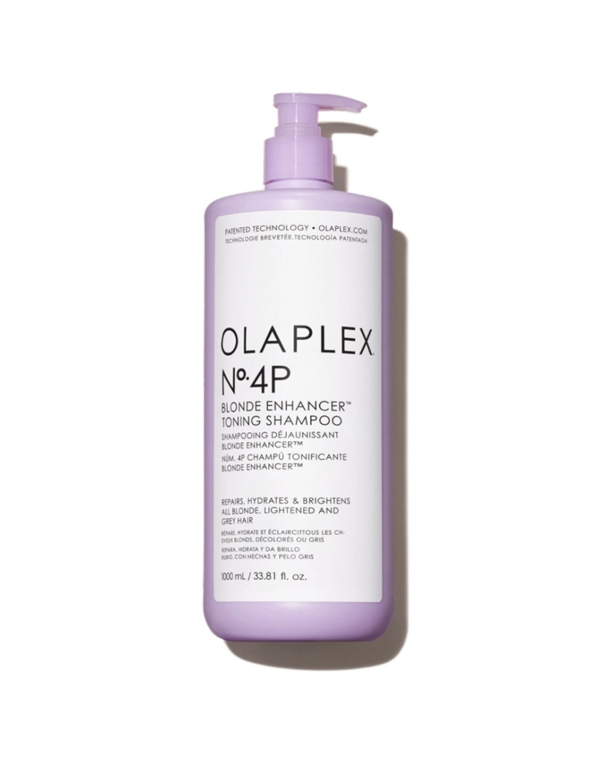 1 Olaplex No.4P Blonde Enhancer Toning Hair Shampoo 1000ml - Purple, 1 of 2