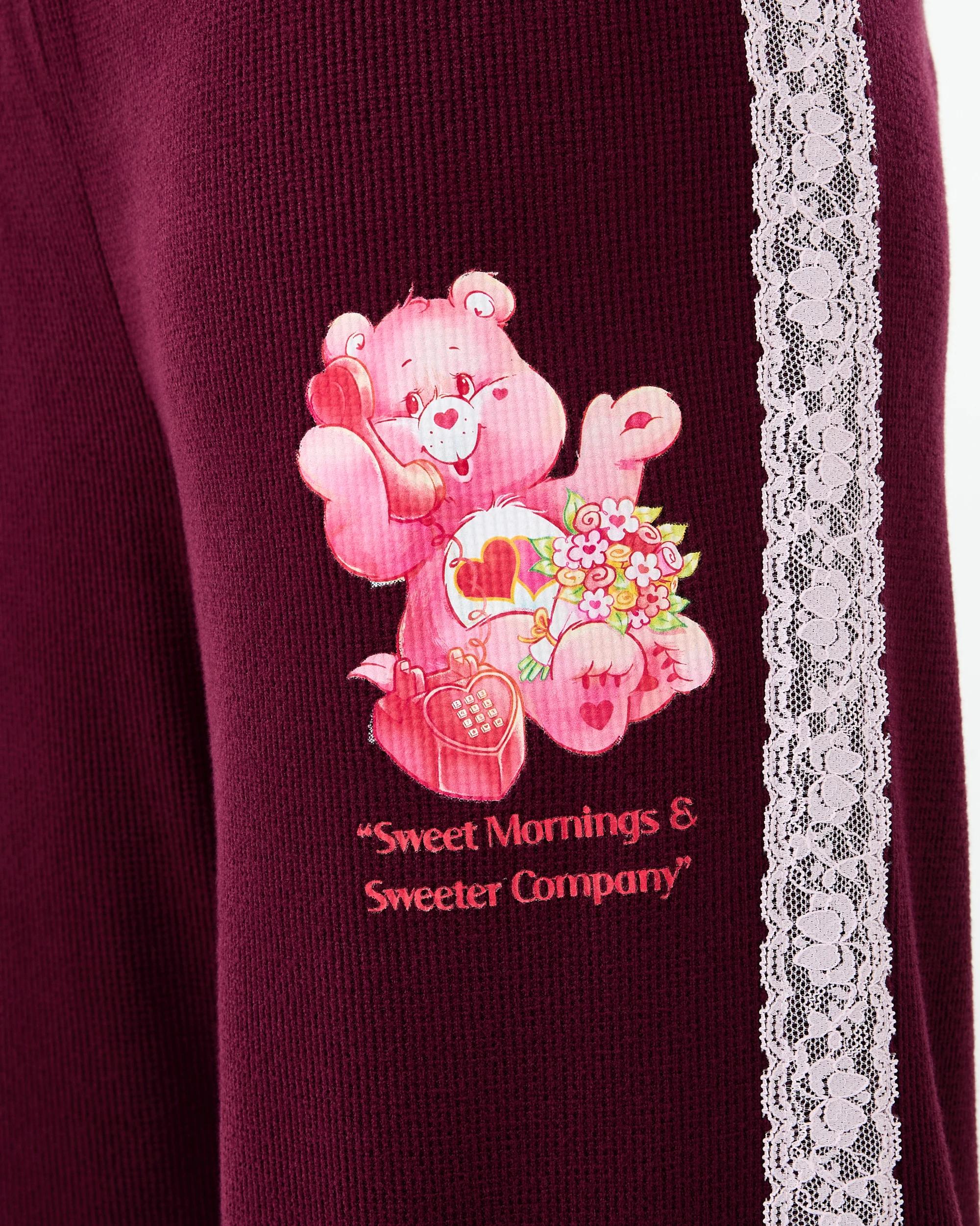 8 Care Bears License Sweat Top and Waffle Pants Pyjama Set Cb Brunch, 8 of 9