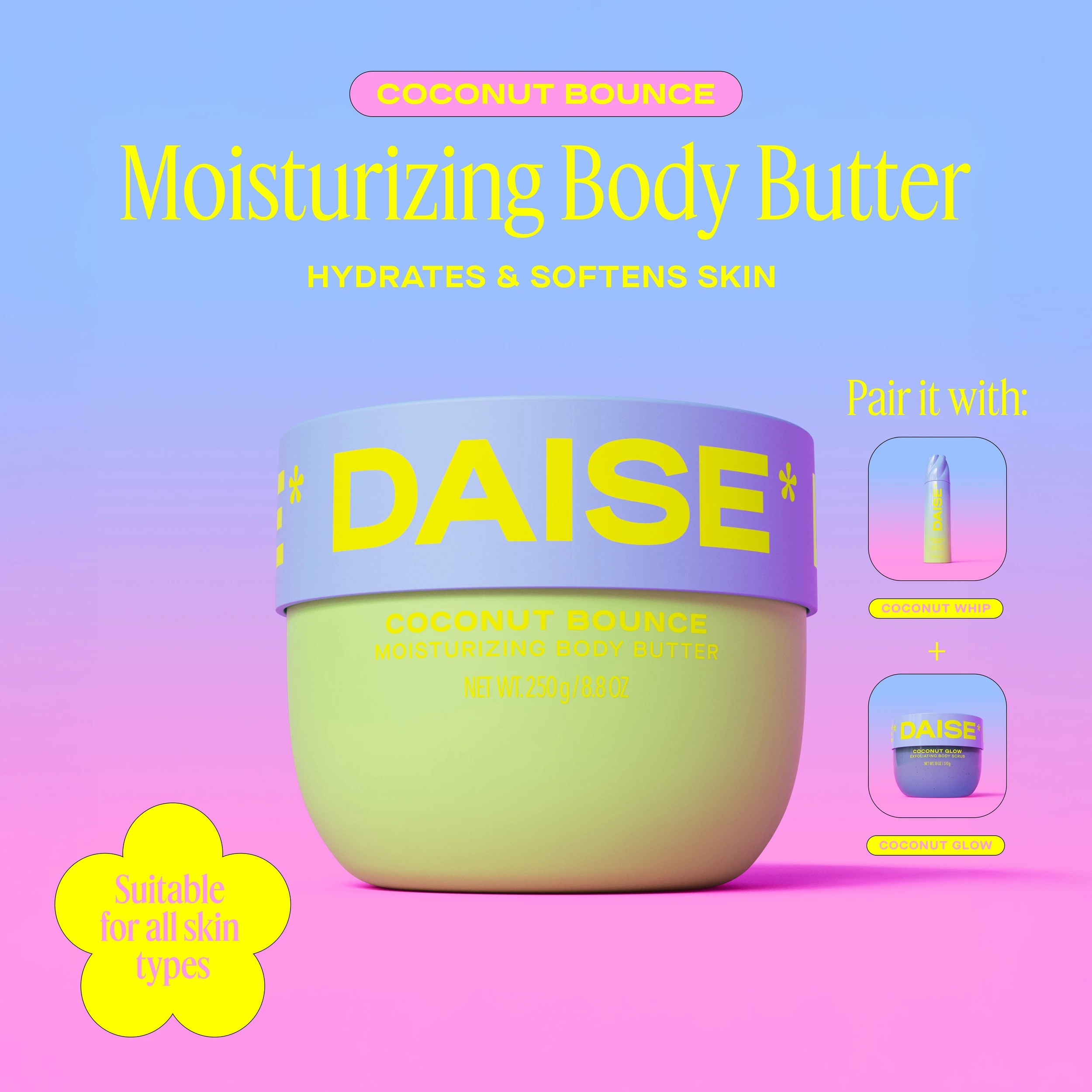 6 DAISE Moisturizing Body Butter 250g - Coconut Bounce, 6 of 10