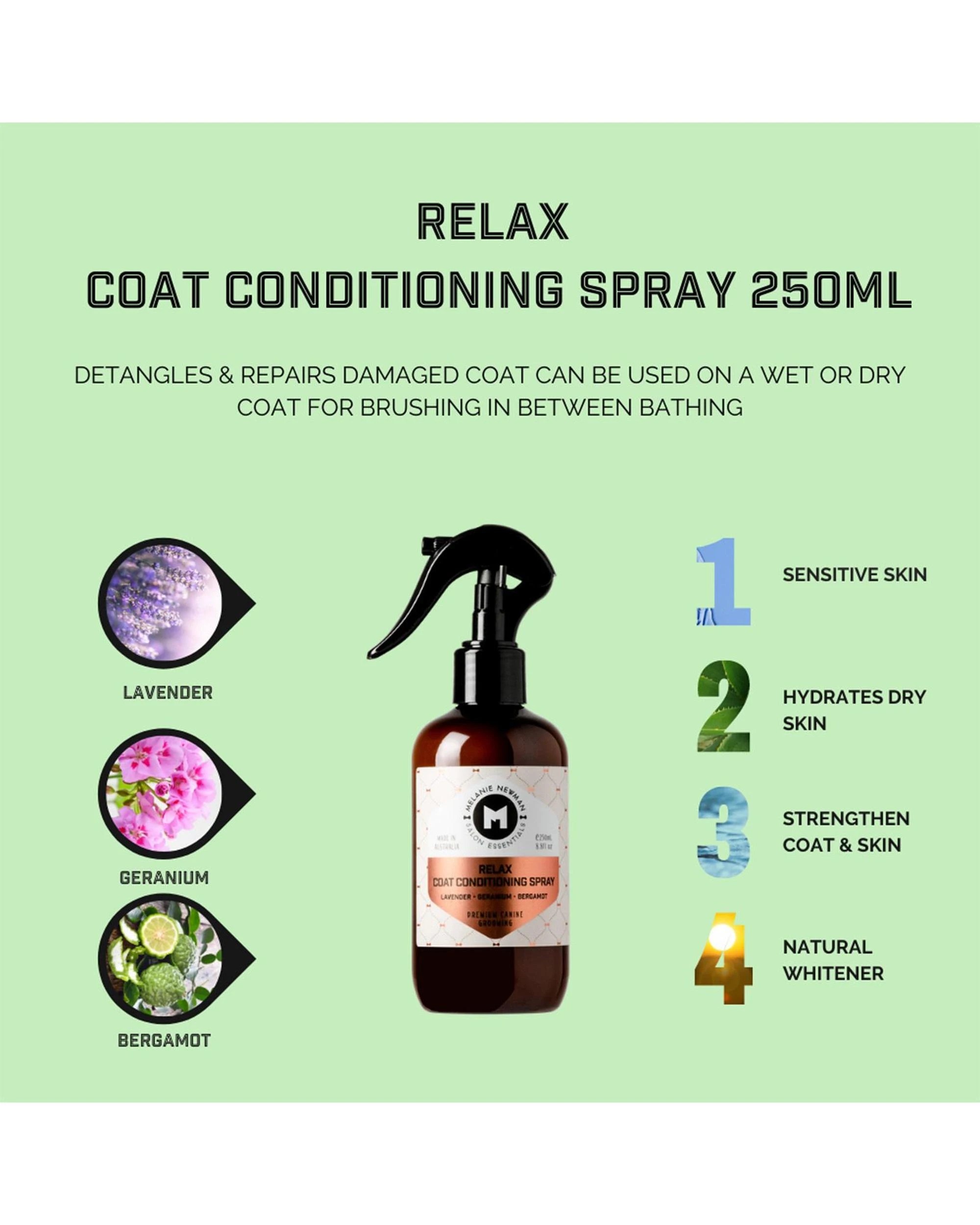 3 Melanie Newman Salon Essentials Relax Dog Conditioning Spray 250ml, 3 of 4