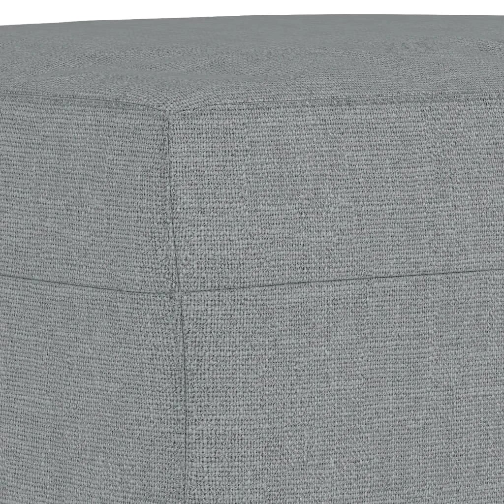 7 Vidaxl 3 Piece Sofa Set With Pillows Light Fabric - Grey, 7 of 8