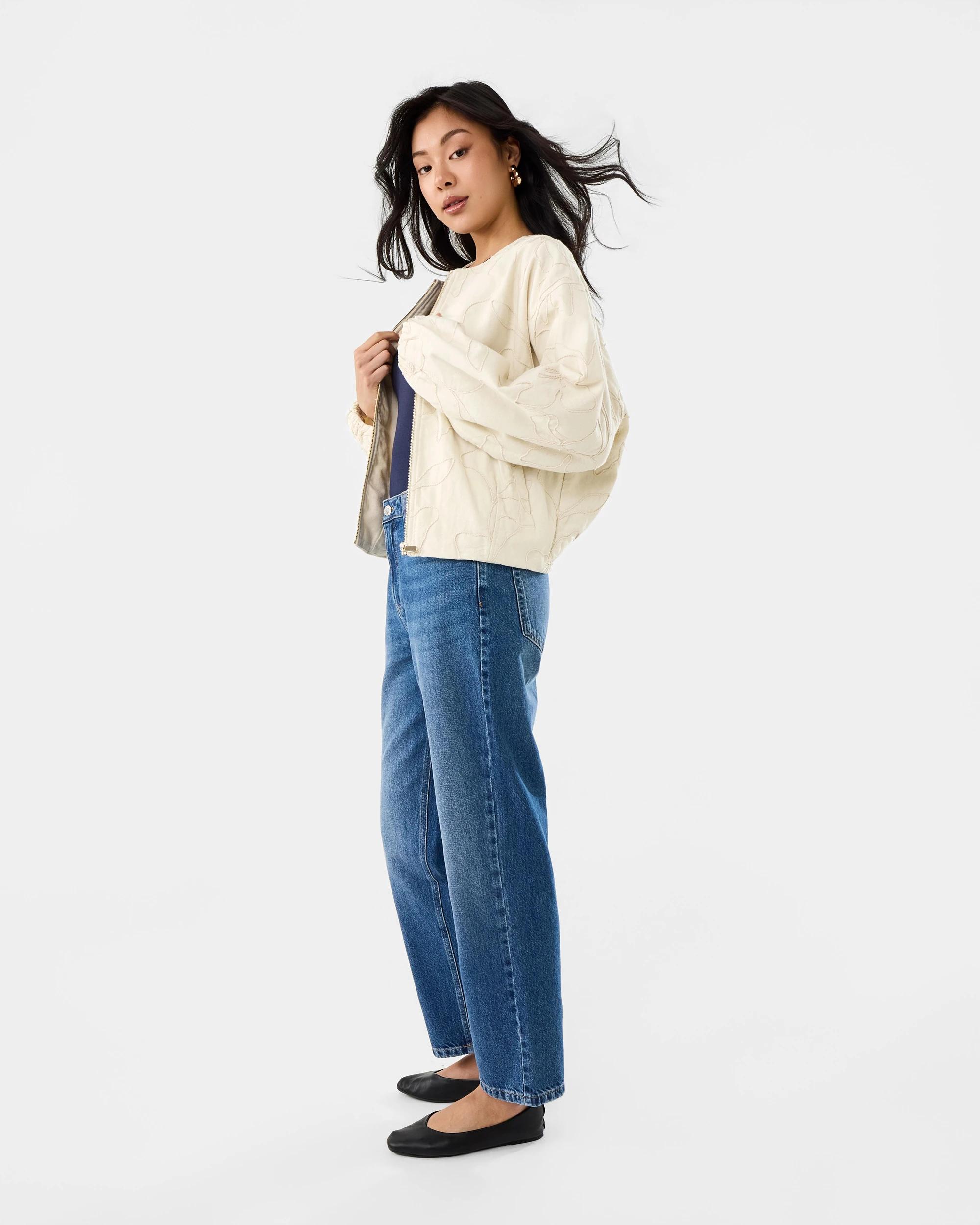 4 Embroidered Bomber Jacket Cld White, 4 of 9