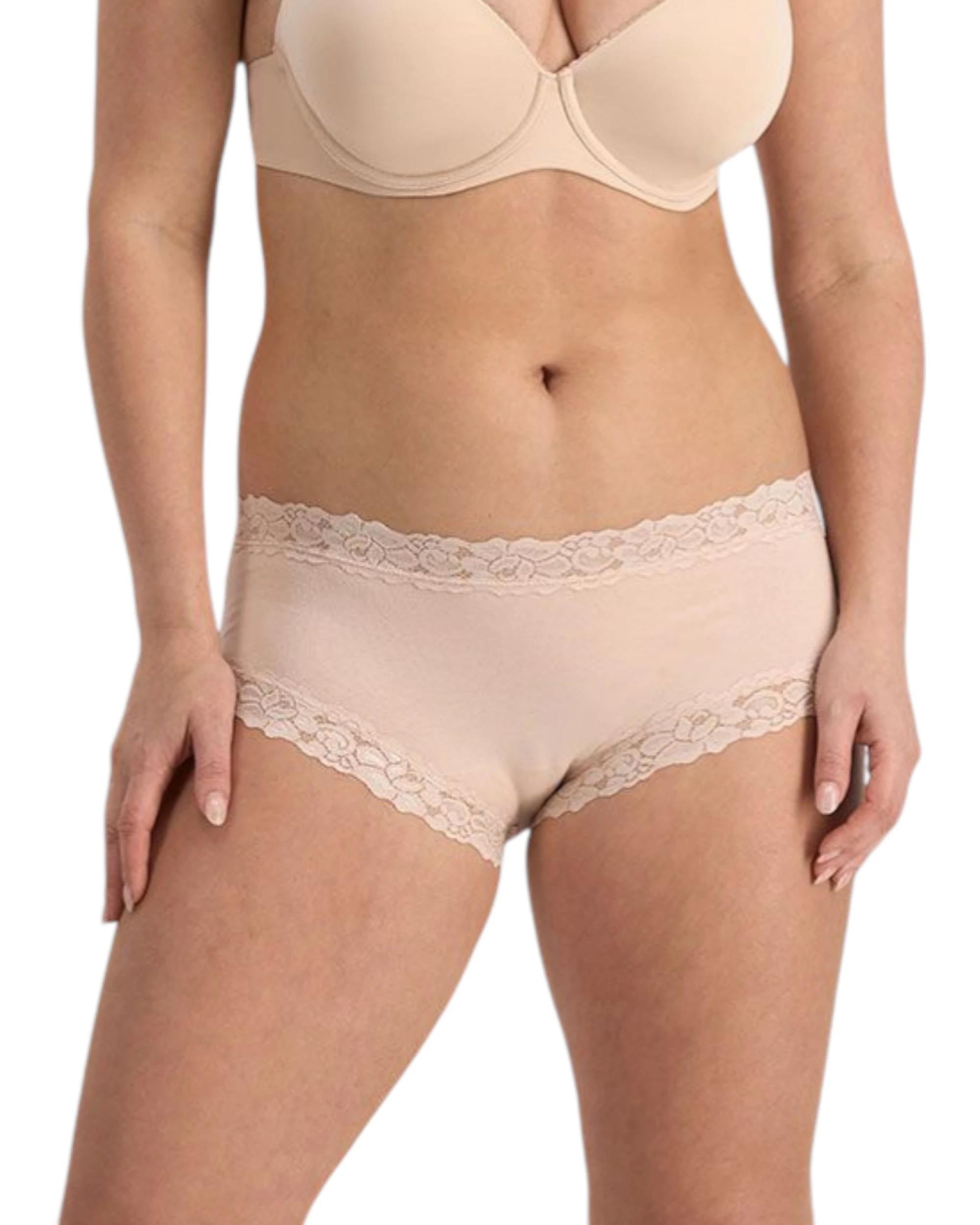 1 Jockey Womens Parisienne Cotton Boyleg Underwear Undies Briefs Dusk DUSK, 1 of 3