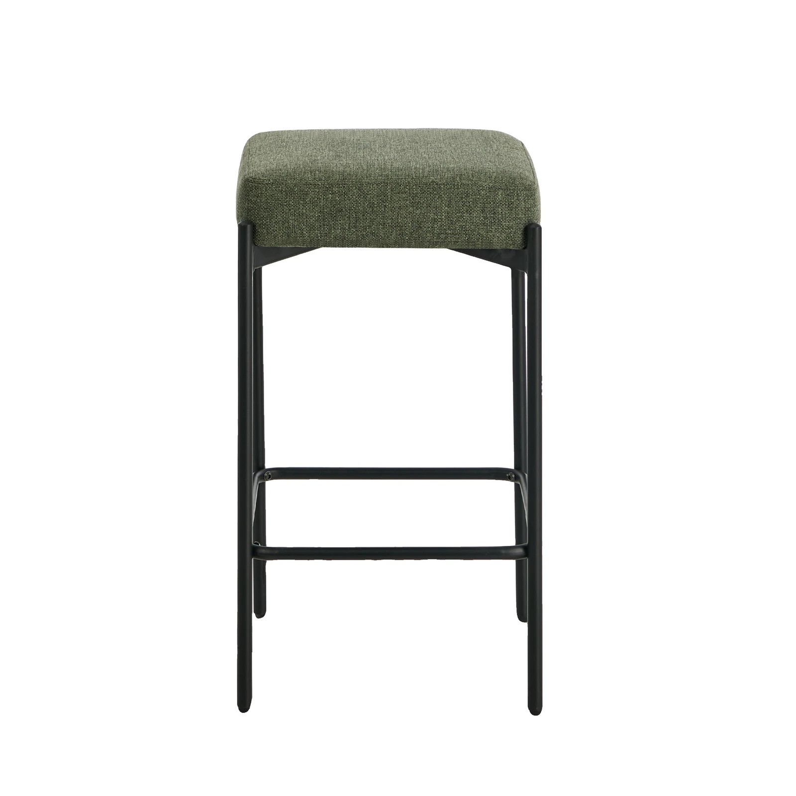 6 Oikiture 4x Bar Stools Kithen Counter Stool Dining Chair Linen Seat Metal - Green, 6 of 9