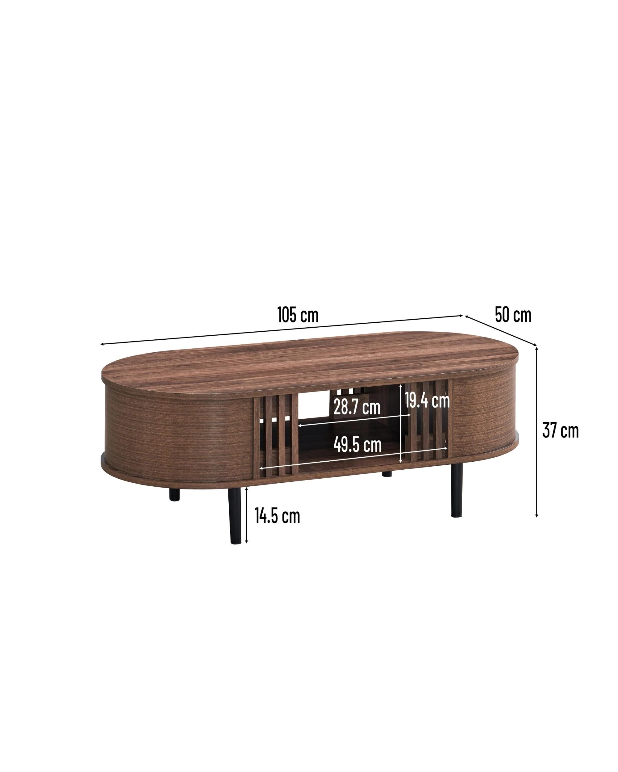 4 Kodu Coffee Table Curved Walnut - Brown, 4 of 4