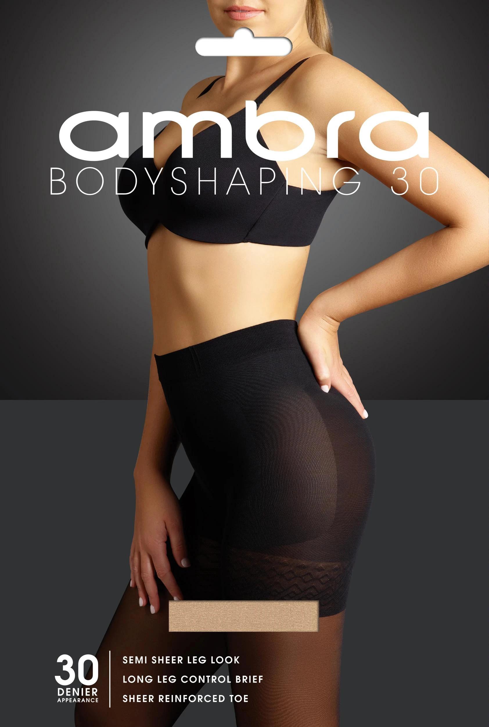 1 Ambra 1 Pack 30 Denier Bodyshaping Pantyhose NATURAL, 1 of 1