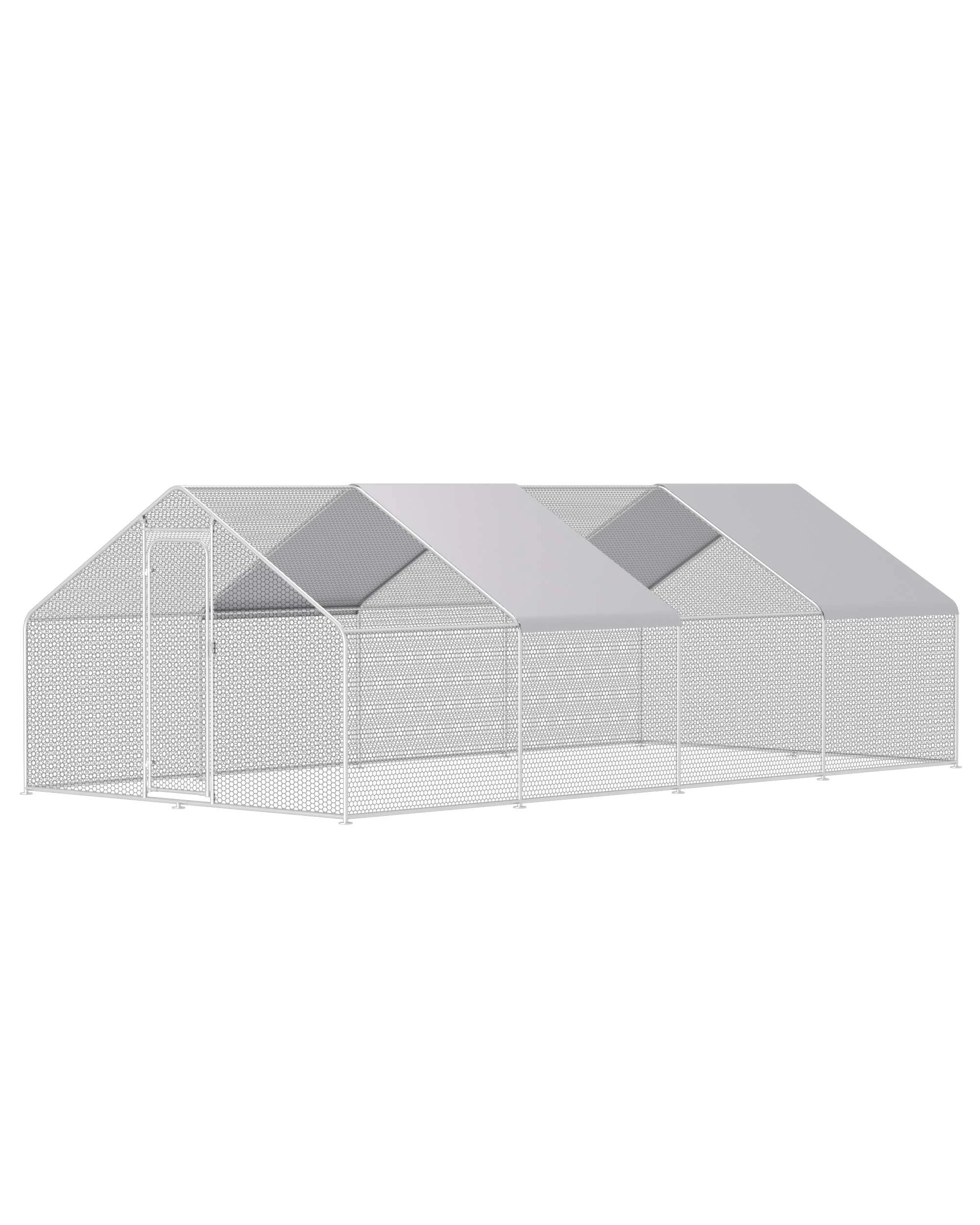 4 Advwin Large Chicken Coop Walk In Run Cage Rabbit Hutch 300x600x196cm, 4 of 8