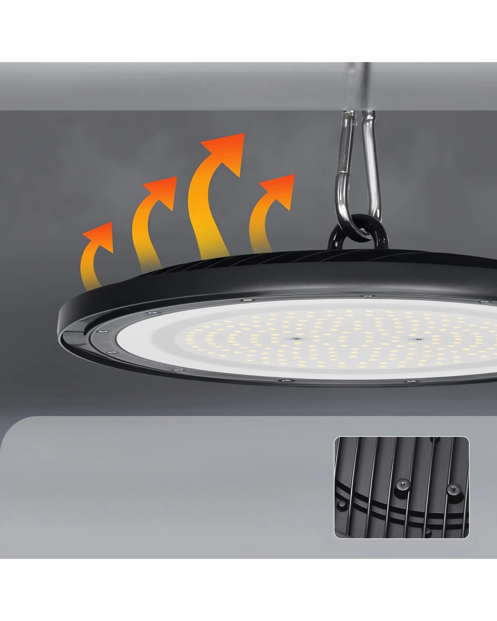 5 Advwin High Bay Light 6500K 21000LM 1 Pack IP65 Waterproof  - Black, 5 of 8