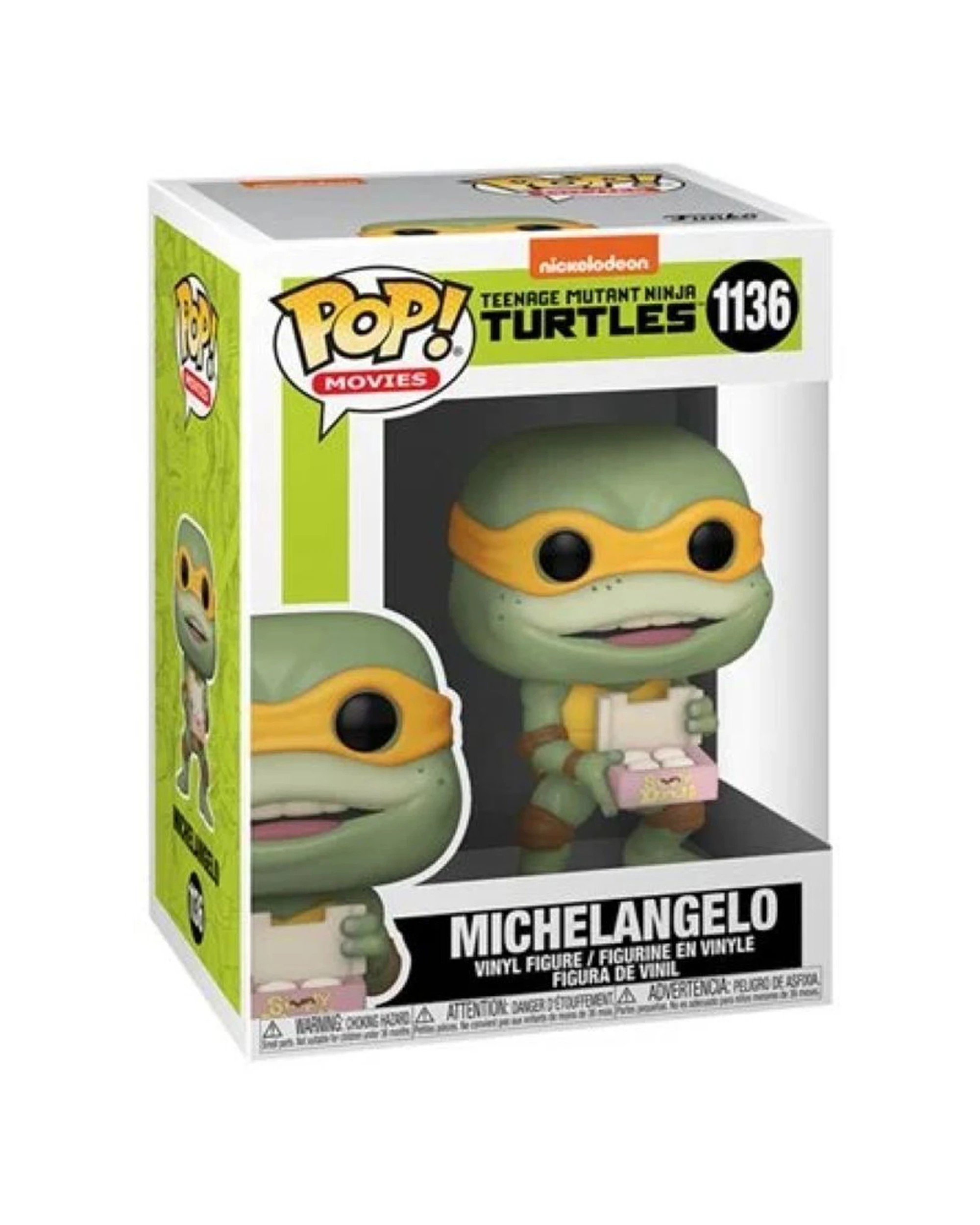 2 Pop Vinyl Figurine Michelangelo Teenage Mutant Ninja Turtles 10cm Collectible - Green, 2 of 3