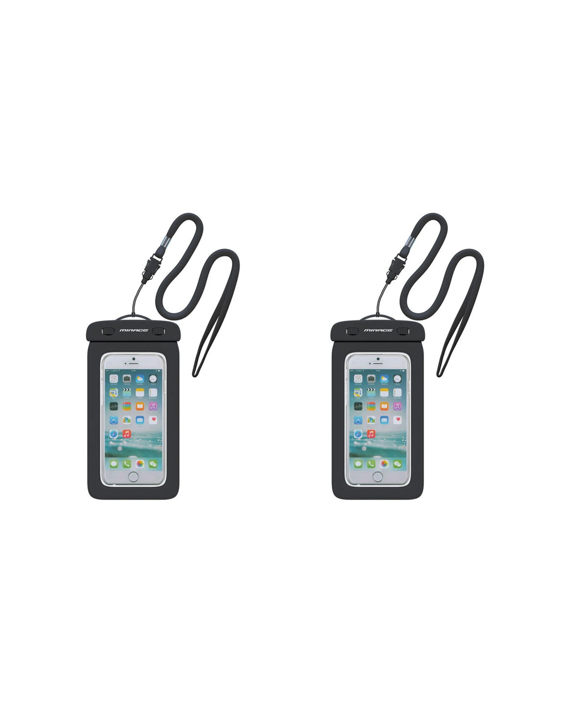 1 Mirage 2PK Waterproof Floating Phone Protective Pouch 6.9inch - Black, 1 of 2