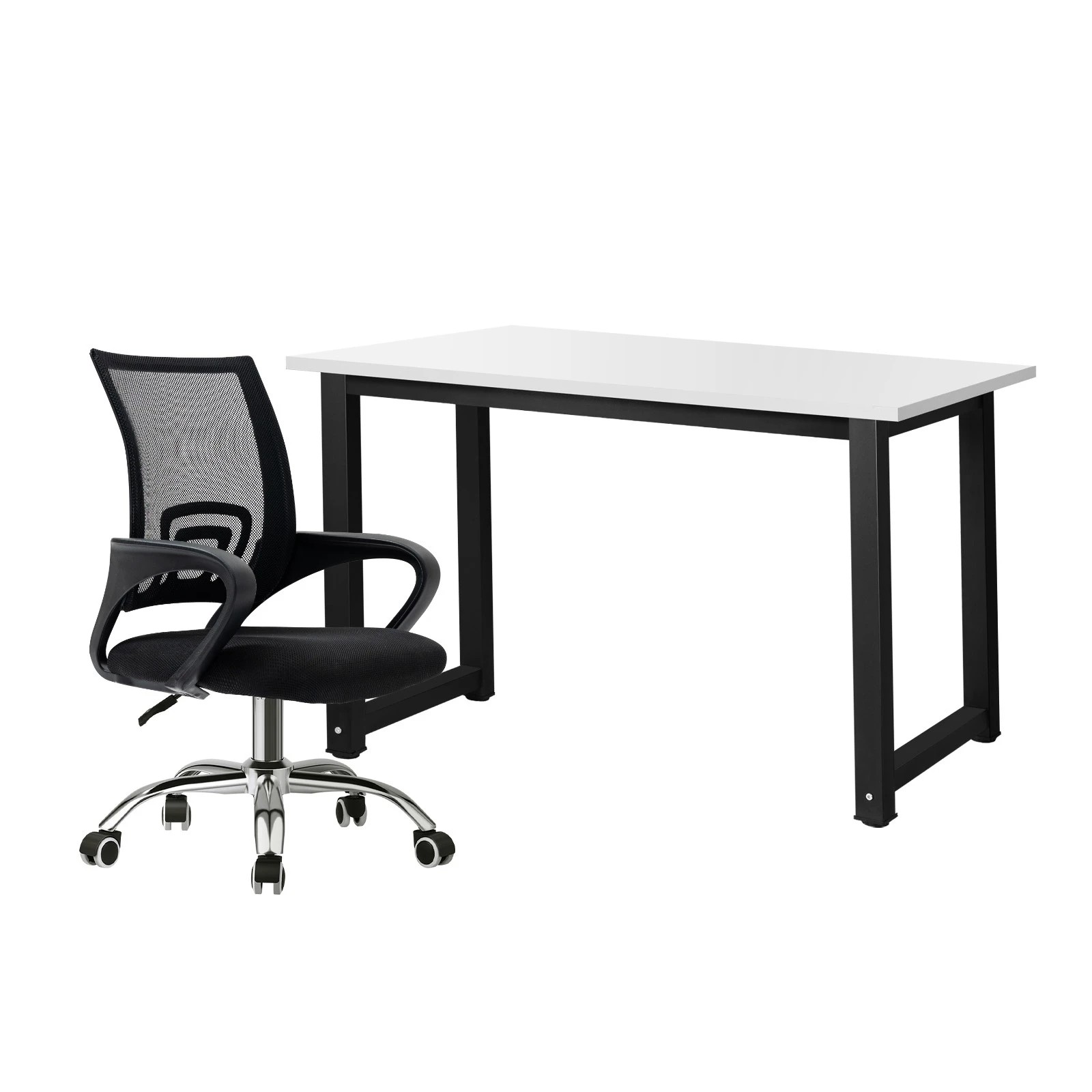 1 Oikiture Home Office Desk And Chair Set Computer Desk Mesh Office Chair
 - Multi, 1 of 10