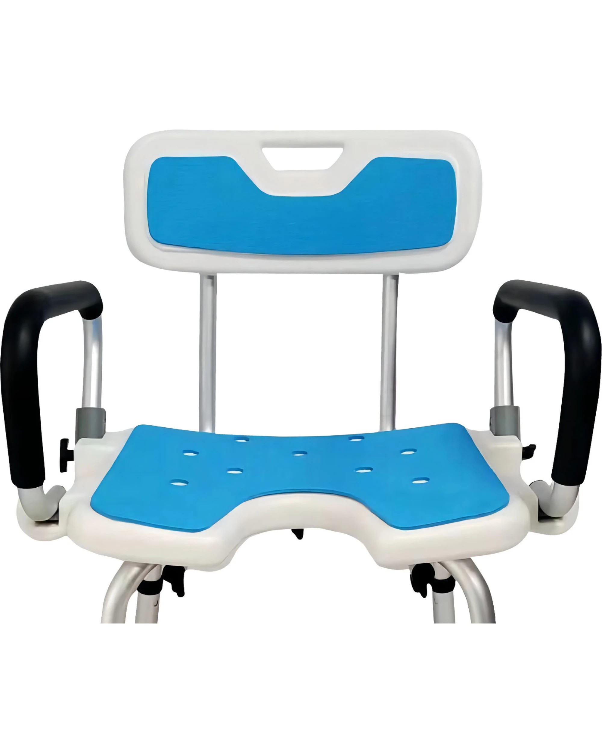 5 Orthonica Shower Chair with Adjustable Armrests Bathroom Aid Bath Tub Stool Seat - Blue, 5 of 9
