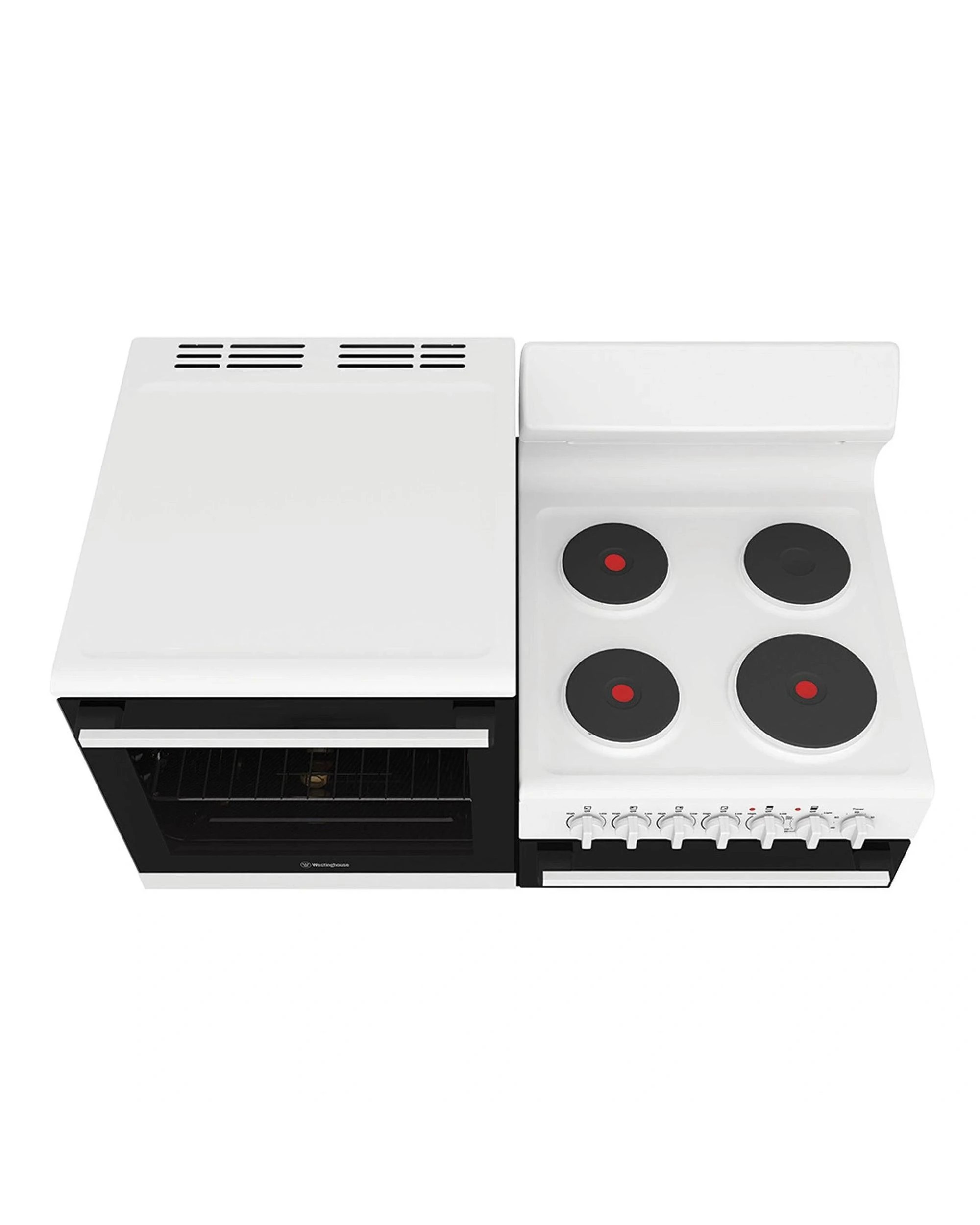 3 Westinghouse WDE132WCL 80L White Elevated Electric Oven, 3 of 4
