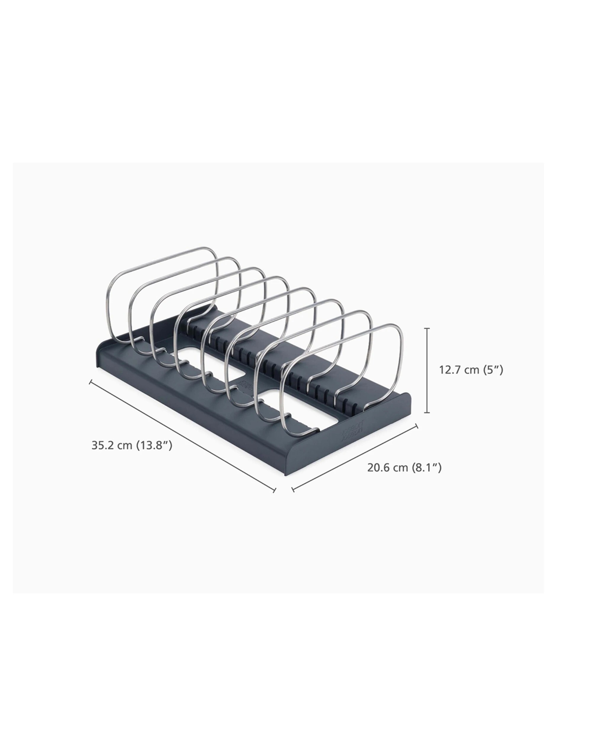 5 Joseph Joseph DrawerStore Baking Tray Organiser 35.5cm With Adjustable Dividers - Grey, 5 of 5