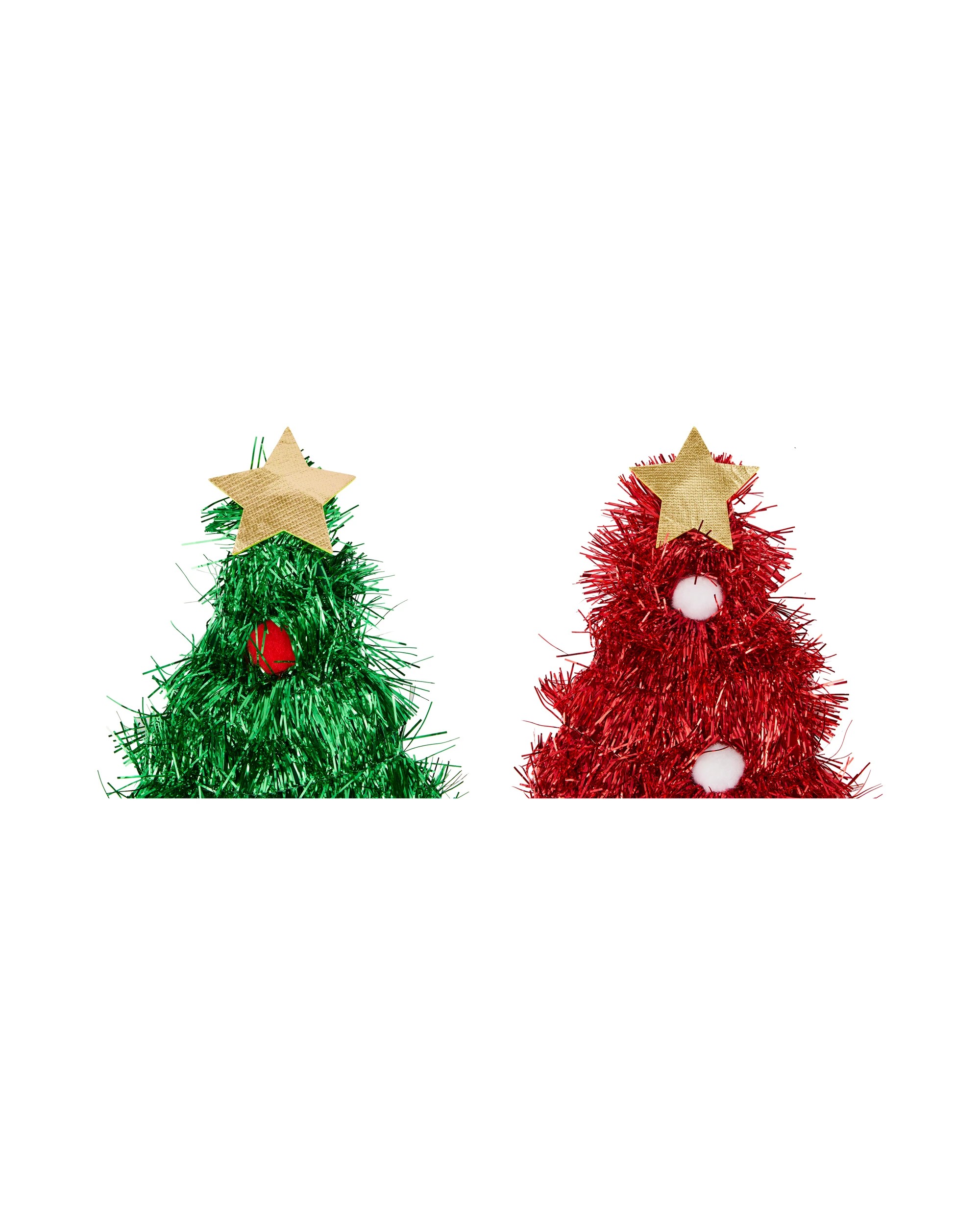 2 Tinsel Tree Christmas Hat - Assorted, 2 of 4