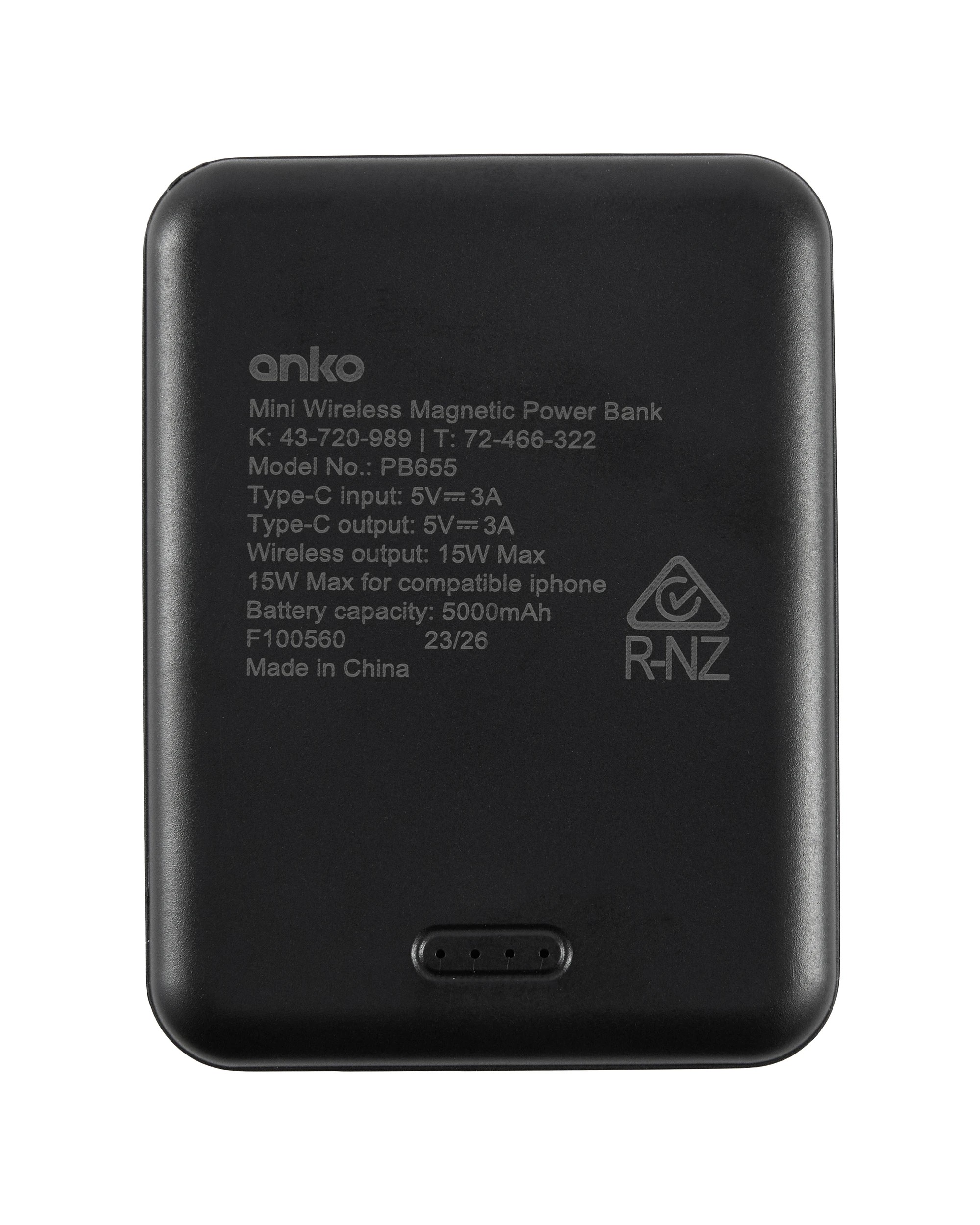 5 Mini 5000 mAh Wireless Power Bank - Black, 5 of 7