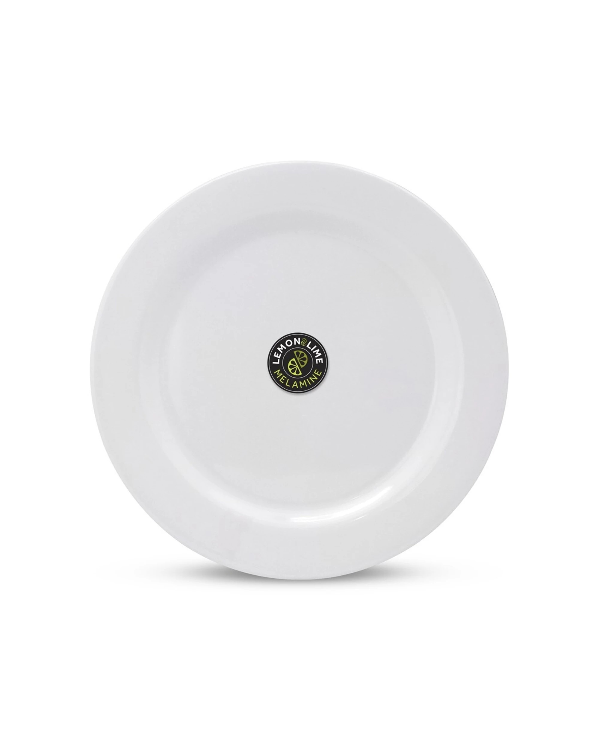 2 Lemon & Lime 6PK 27.5cm Melamine Dinner Plate Round - White, 2 of 3