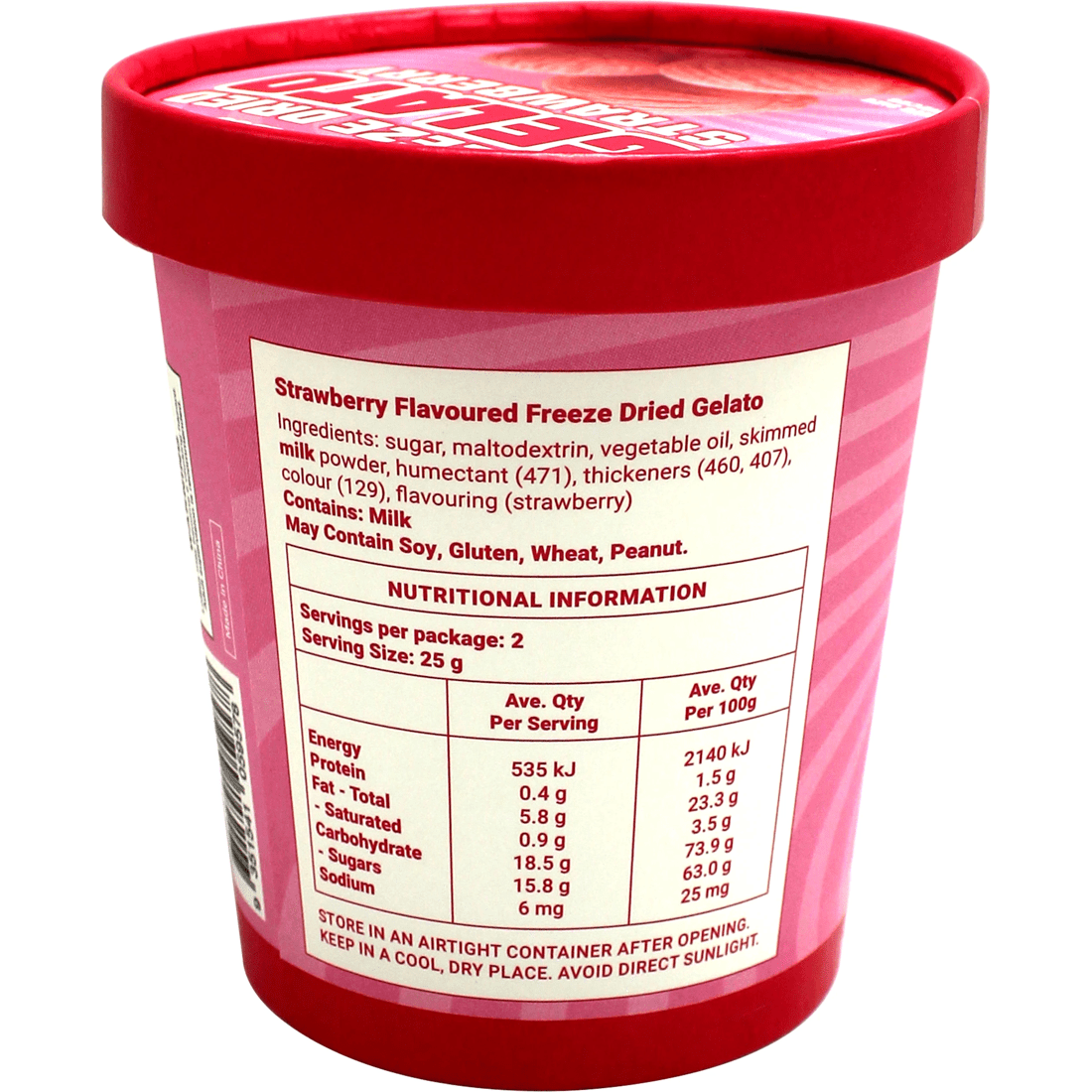 2 Sweet Vibes Freeze Dried Gelato 50g - Strawberry, 2 of 3