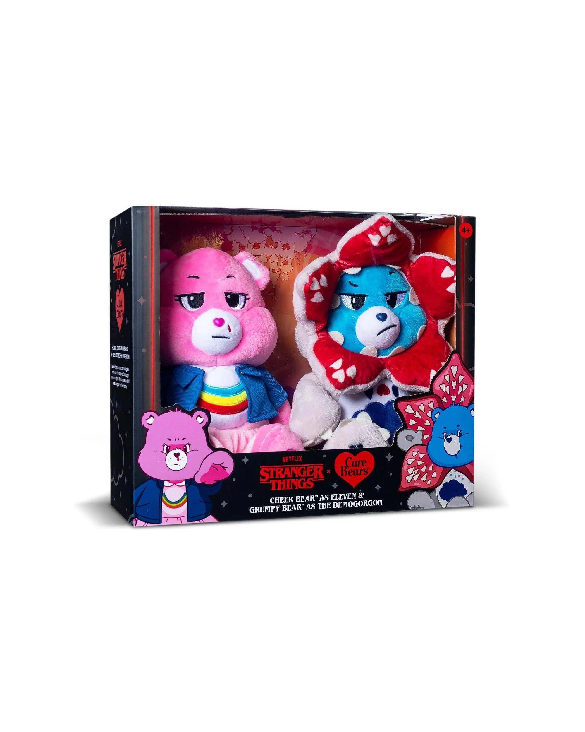 3 Care Bears x Stranger Things Cheer Bear as Eleven and Grumpy Bear as The Demogorgon Plush 2 Pack Boxed Set, 3 of 10
