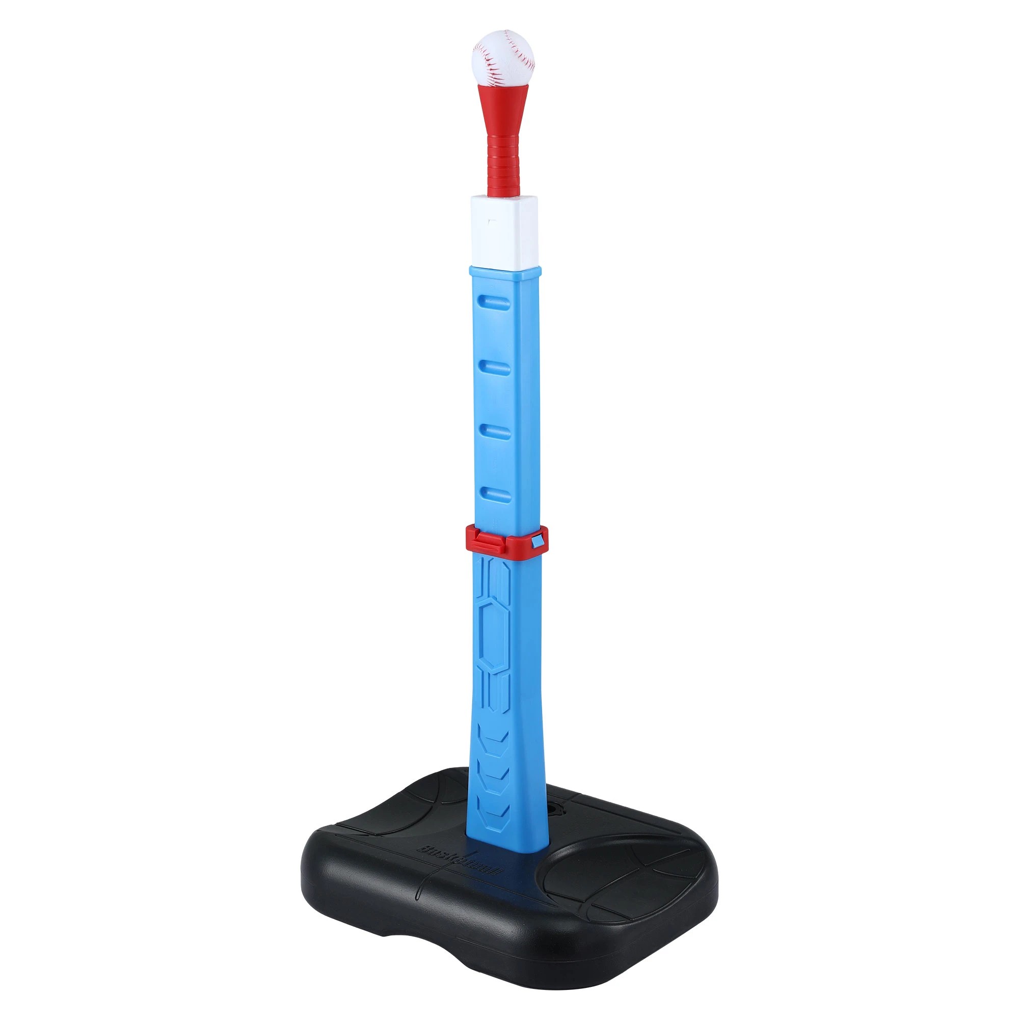 3 Keezi Kids Basketball Hoop Stand Baseball Set Adjustable Height Sports Center Toys - Blue, 3 of 8
