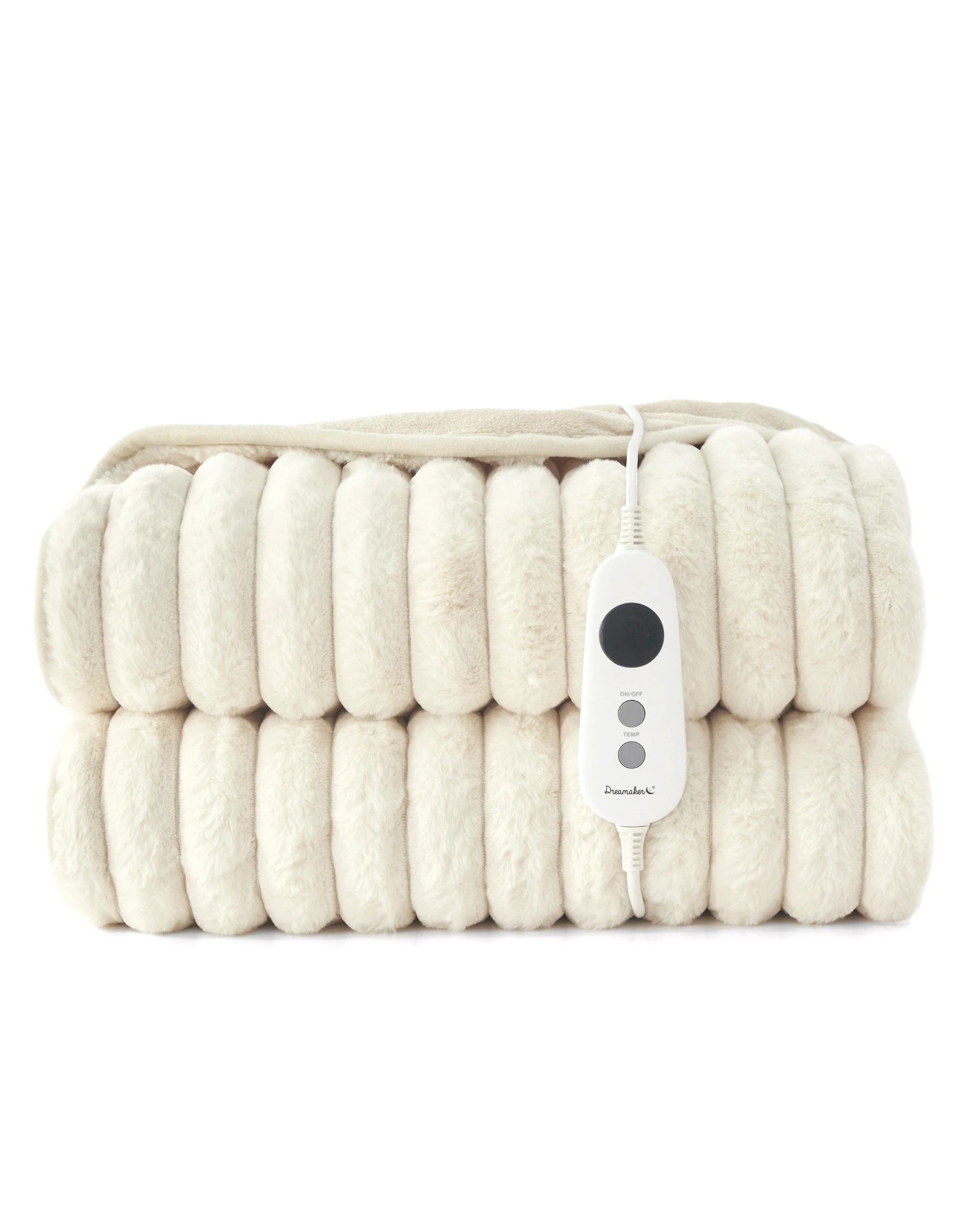 2 Dreamaker Cirra Chunky Embossed Fleece Heated Throw 180x200cm - Natural, 2 of 10