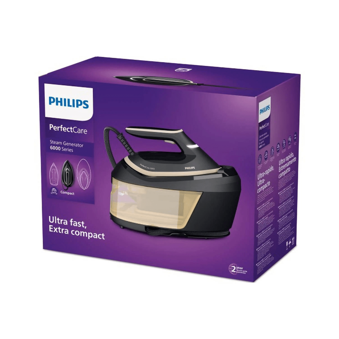 3 Philips PerfectCare 6000 Series Steam Generator - Black/Gold, 3 of 5