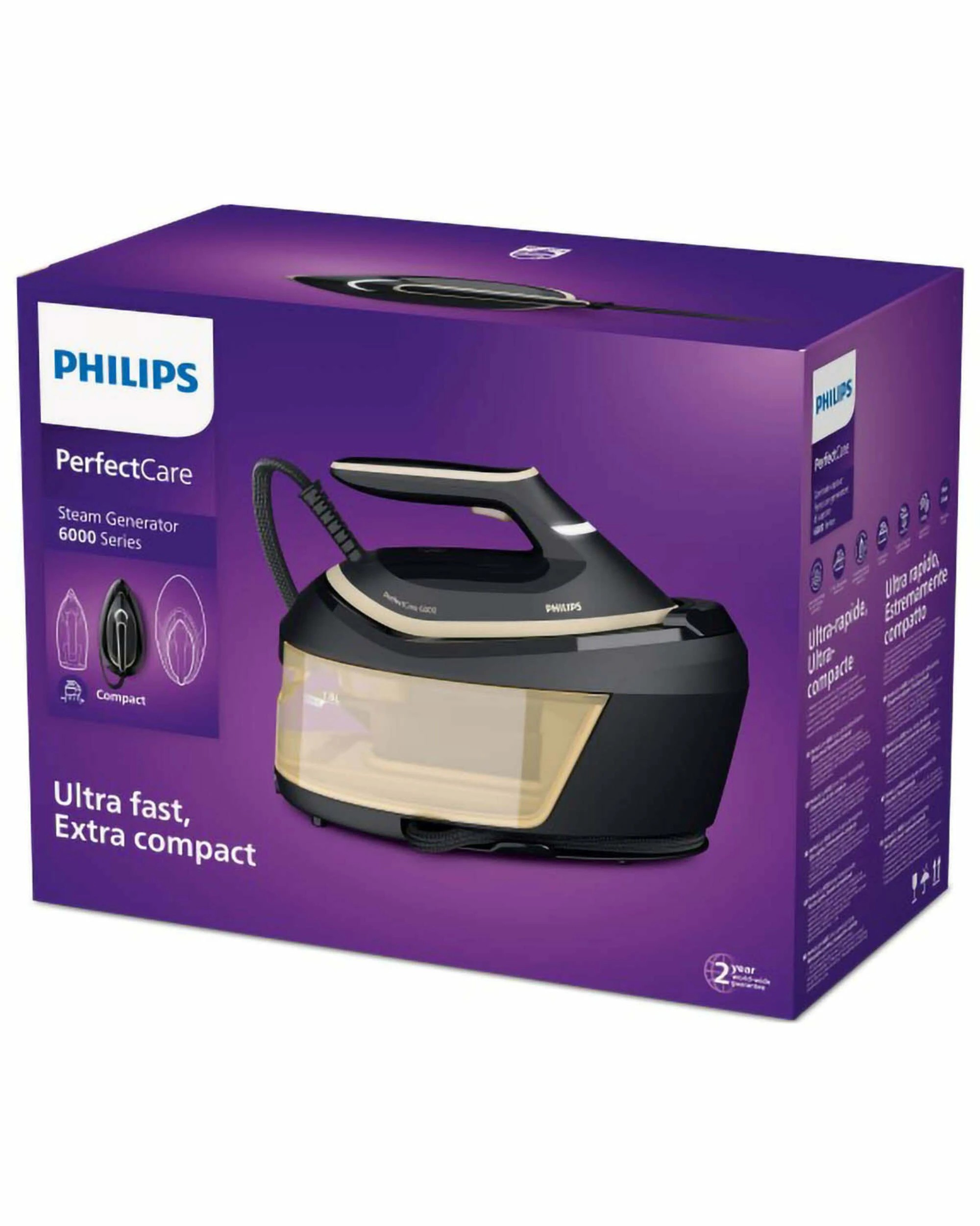 3 Philips PerfectCare Steam Generator Iron - Black/Gold (6000 Series), 3 of 5