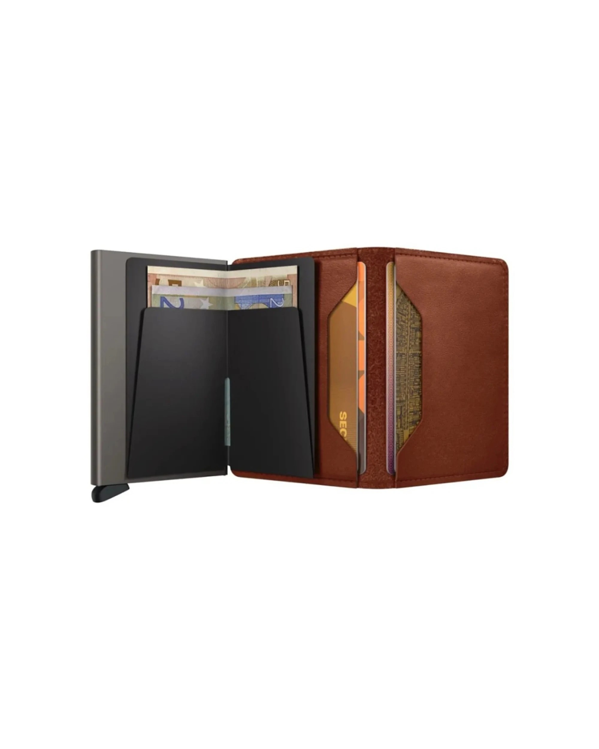 4 Secrid Slimwallet Compact RFID Travel Wallet Leather Texano Saddle - Brown, 4 of 5
