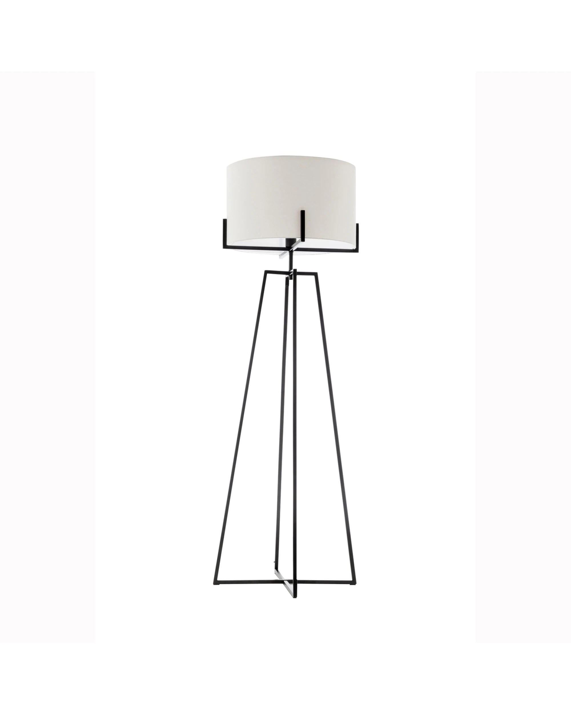 1 BR Home Dimmable Floor Lamp with Linen Shade for Bedroom Lighting, 1 of 6
