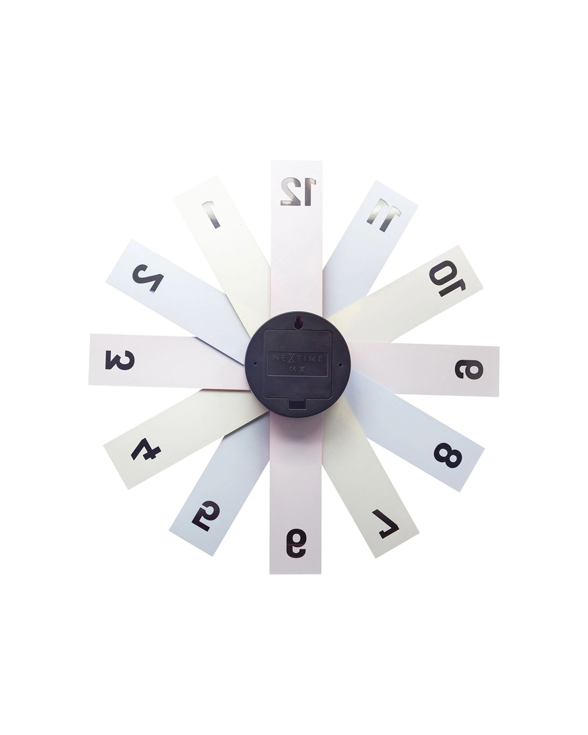 5 NeXtime Plexi Wall Clock Silent Sweep Colour Acrylic Stripes 40cm - Multi, 5 of 5