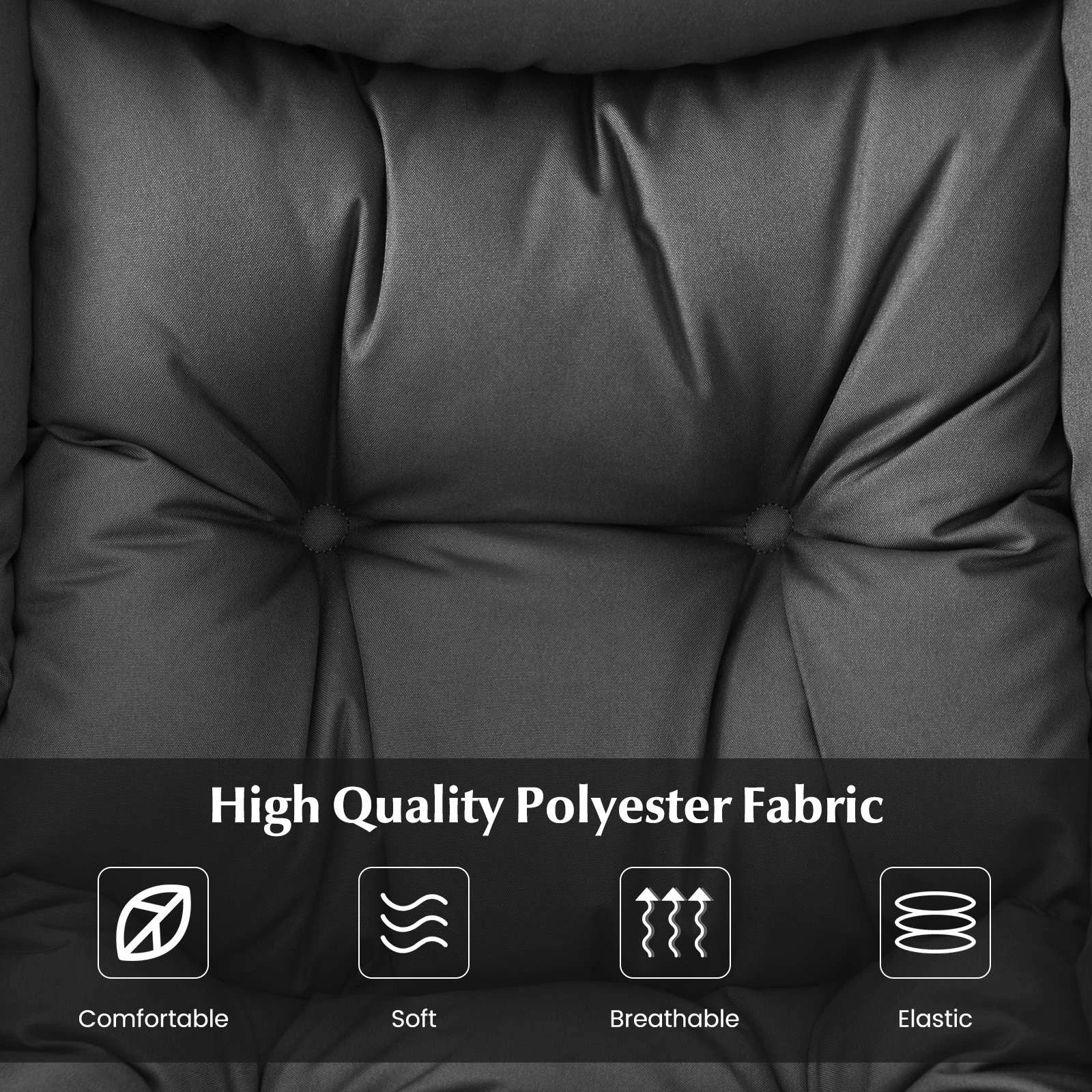 3 Costway Modern Armchair Lounge Chair Sofa Accent Chair w/Ottoman, 3 of 7