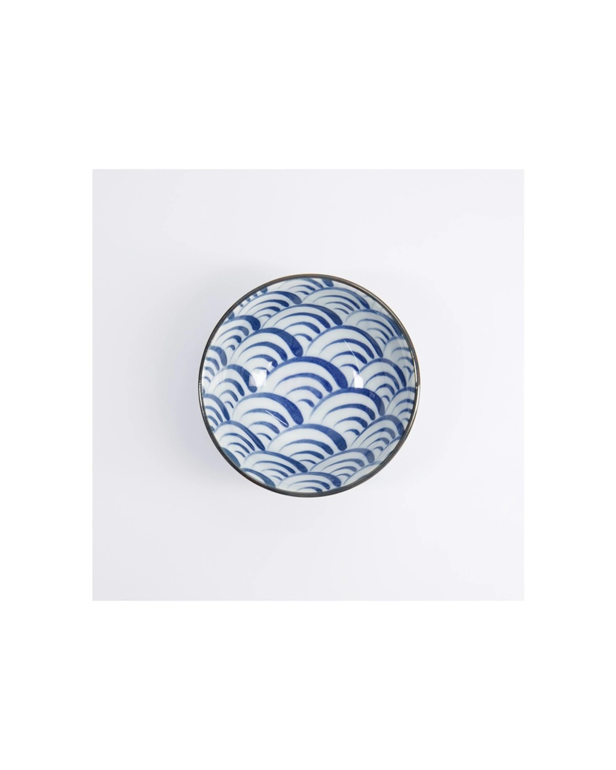 2 Tokyo Design Natsu Nami Porcelain Rice Bowl 12x6cm - Blue, 2 of 4