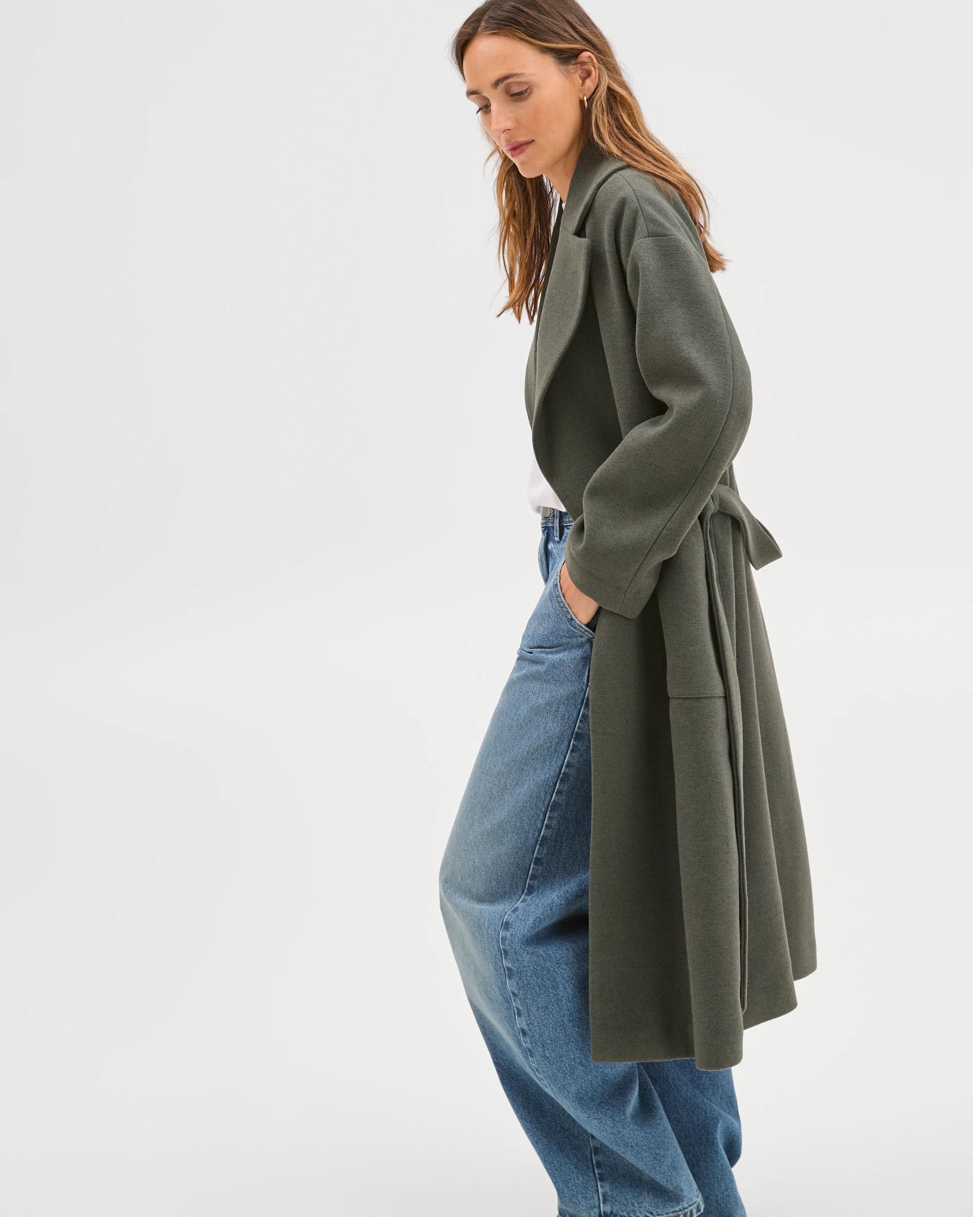 3 Target Woman Soft Wrap Coat OREGANO, 3 of 9