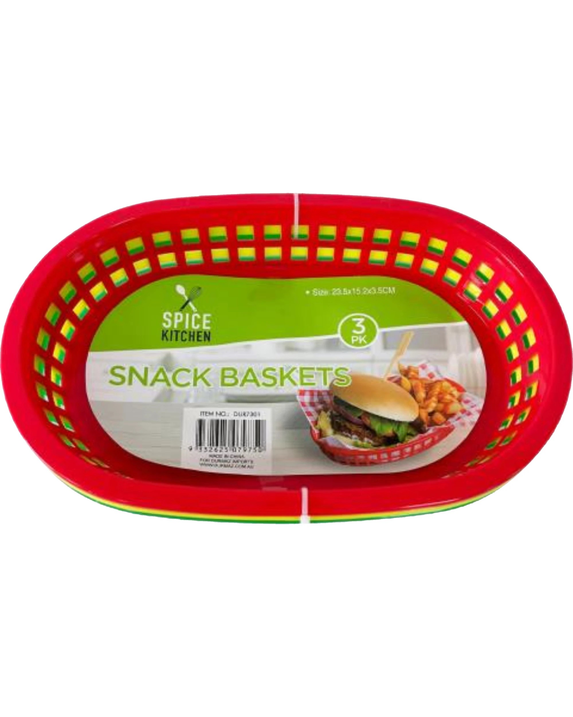 3 Durmaz Oval Plastic Snack Baskets Pack of 3, 3 of 3