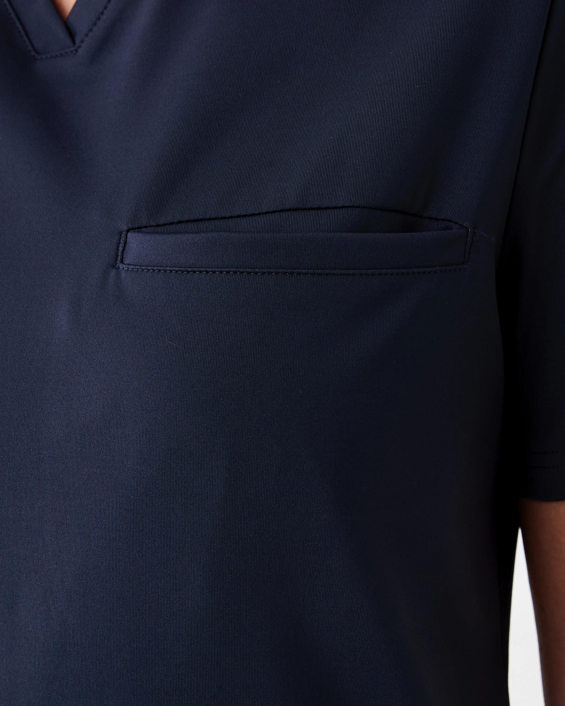 6 Workwear Performance Scrub Top Paris Blu, 6 of 8