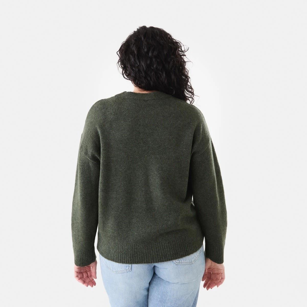 3 Relaxed Jumper Olive Marl, 3 of 5