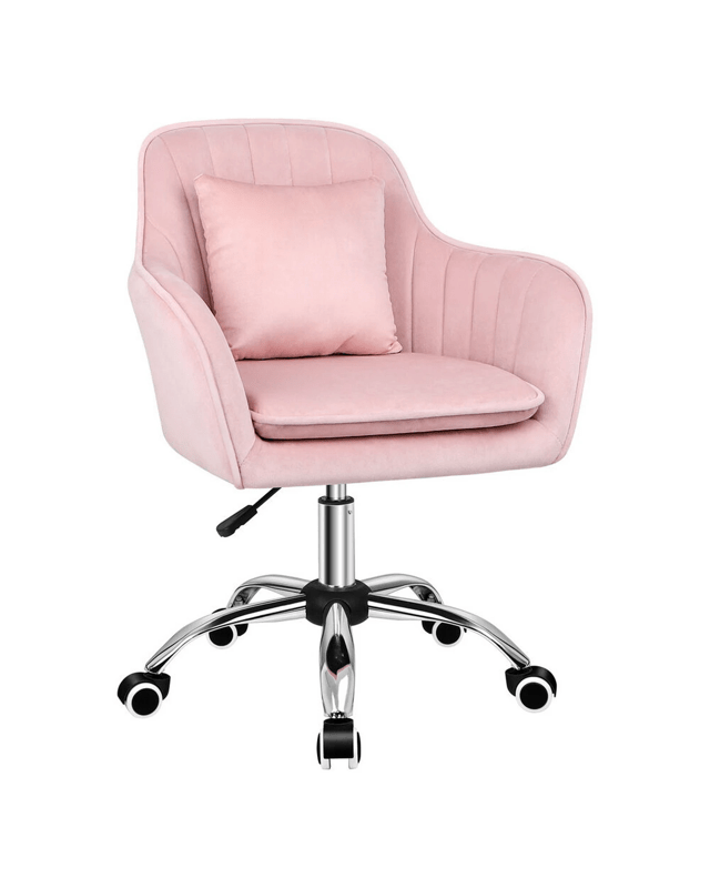 Alfordson Velvet Office Chair Computer Swivel Armchair Work Adult Kids - 