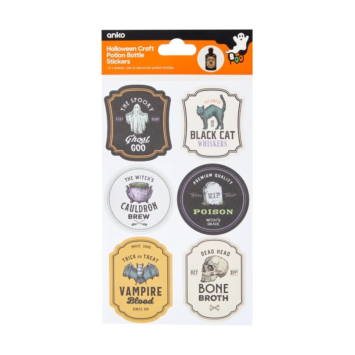 1 Halloween Craft Potion Bottle Stickers, 1 of 3