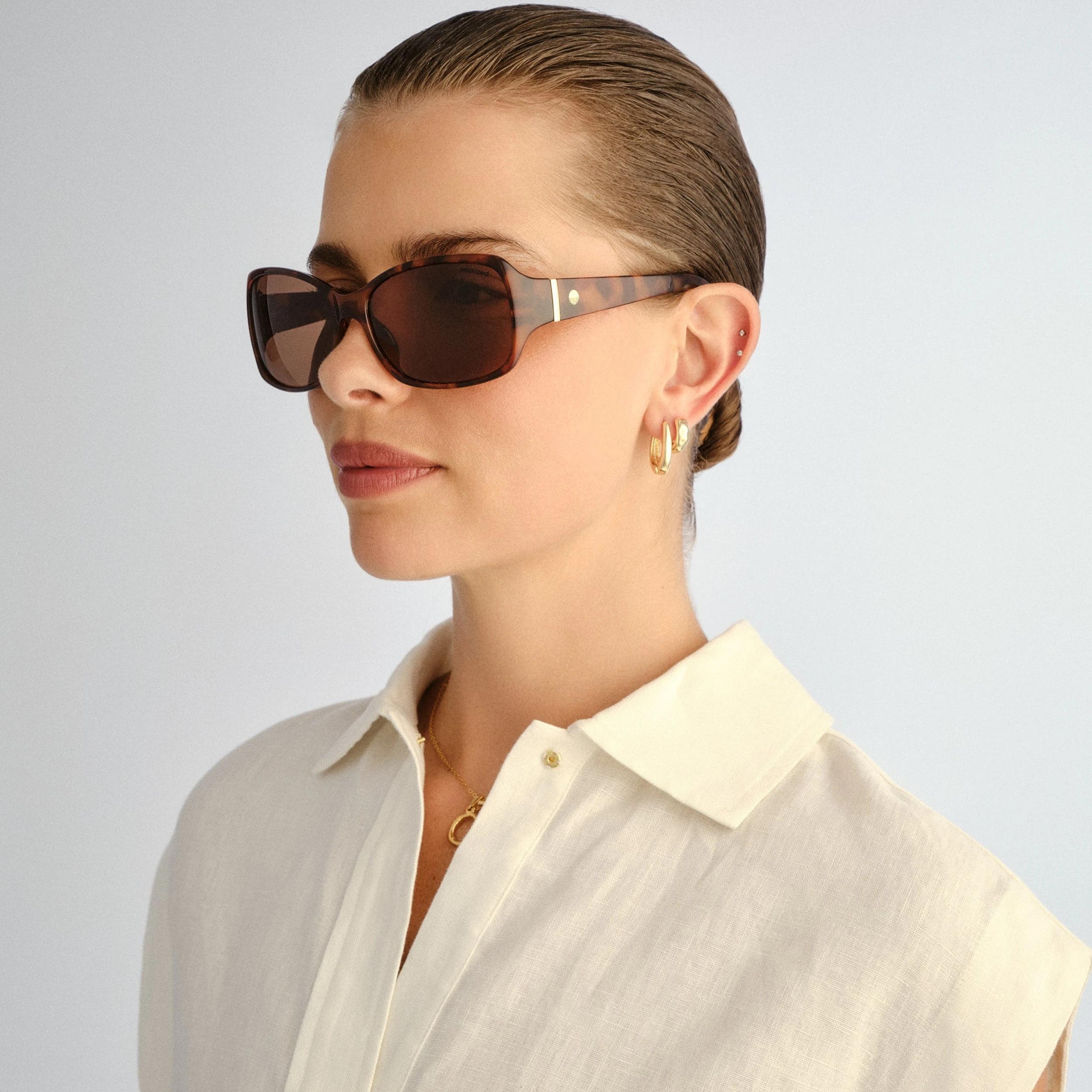 5 SOLARIZED® Glam Wrap Sunglasses, Dark Tortoishell BROWN, 5 of 5