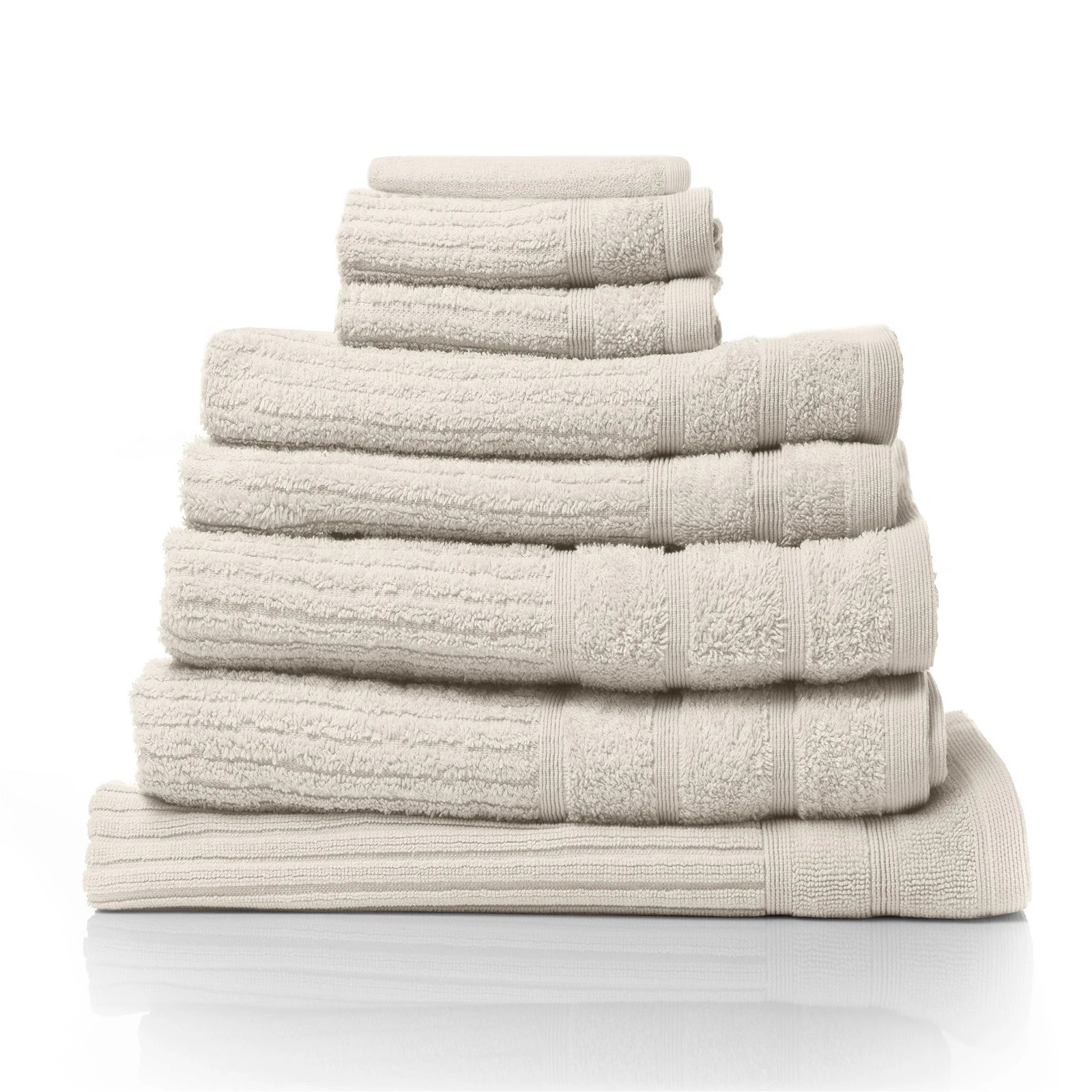 1 Royal Comfort Eden 600GSM 100% Cotton Luxury Bath Towel Set 8 Piece - Beige, 1 of 6