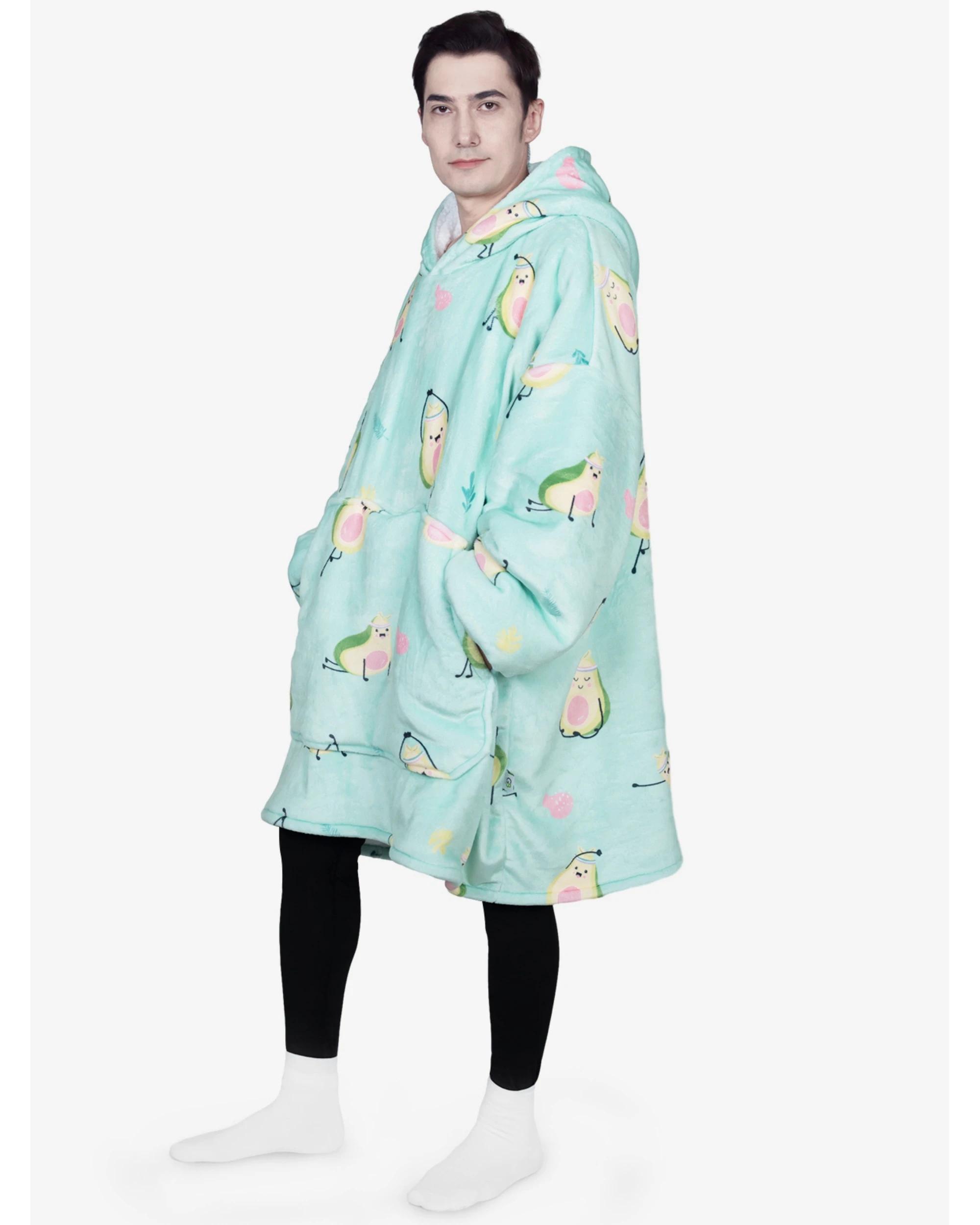 4 Advwin Winter Wearable Blanket Hoodie Adult Pink Point YOGA AVOCADO, 4 of 5