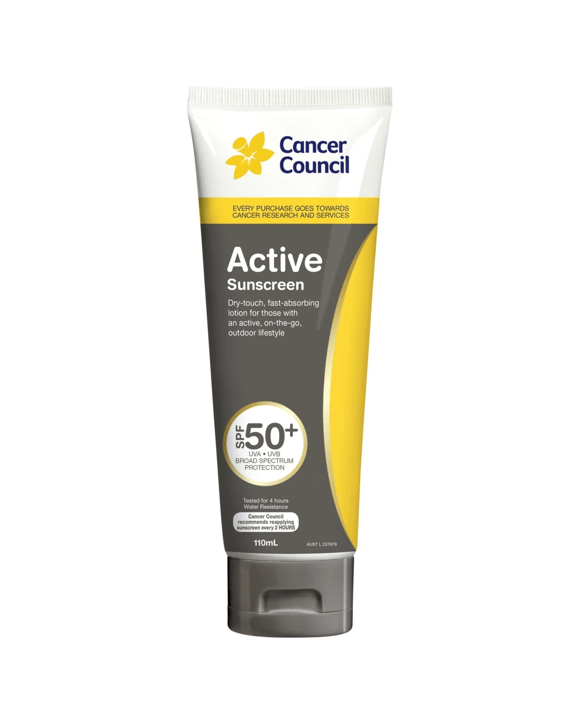Cancer Council SPF50+ Active Sunscreen 110ml