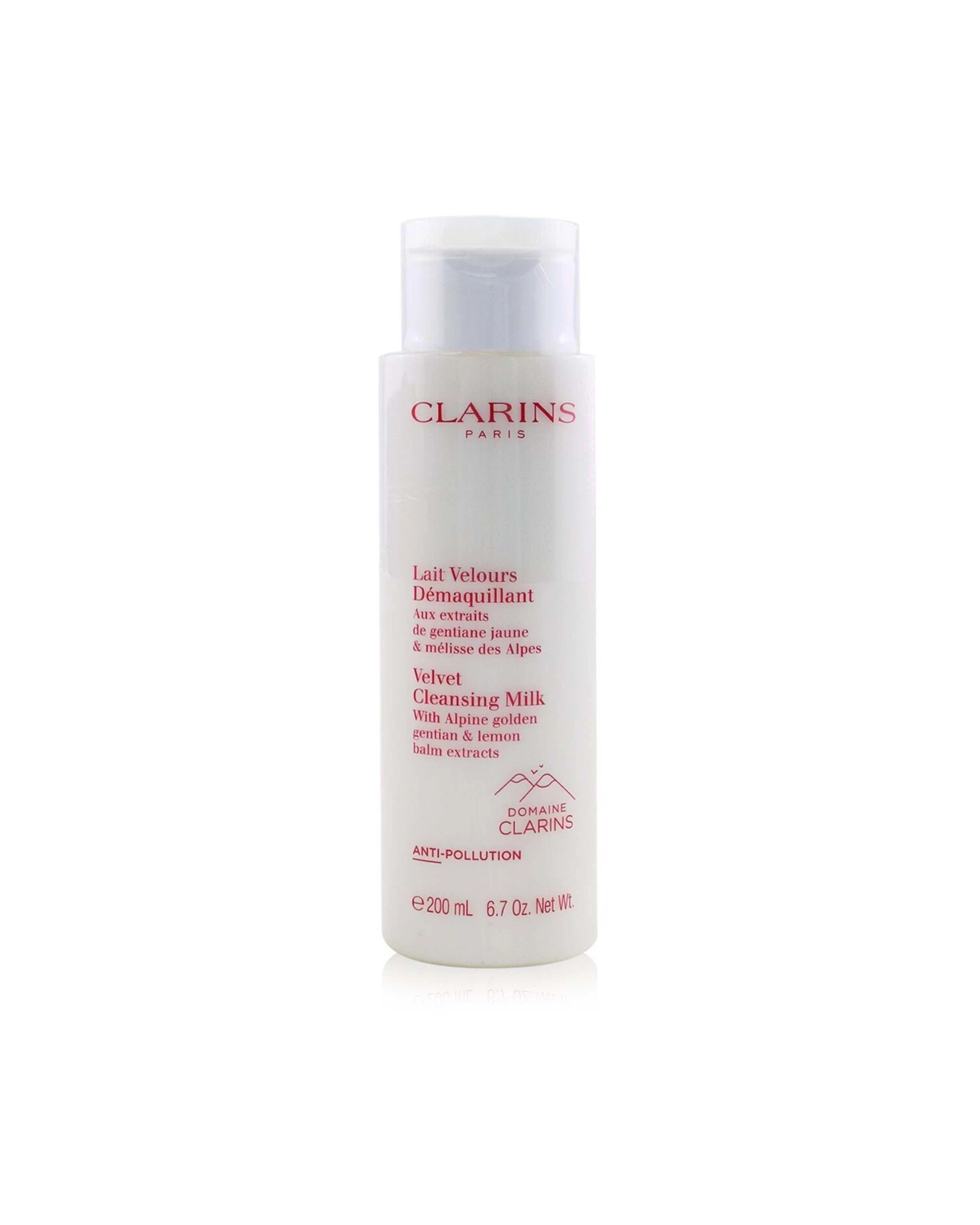 1 Clarins Velvet Cleansing Milk with Alpine Golden Gentian & Lemon Balm Extracts  200ml/6.7oz, 1 of 4