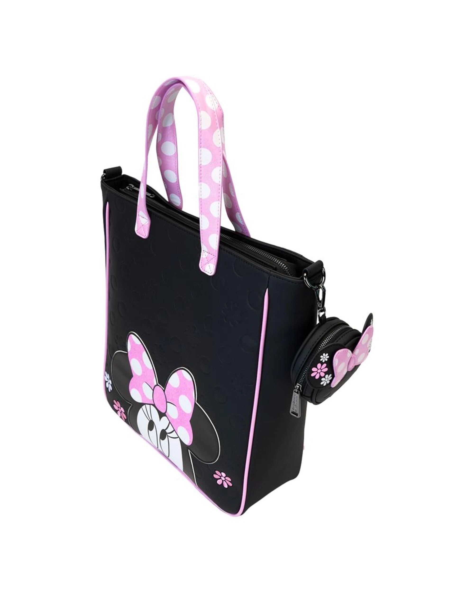 6 Loungefly Disney Minnie Floral Rock the Dots Tote Bag with Coin Bag - Multi, 6 of 10