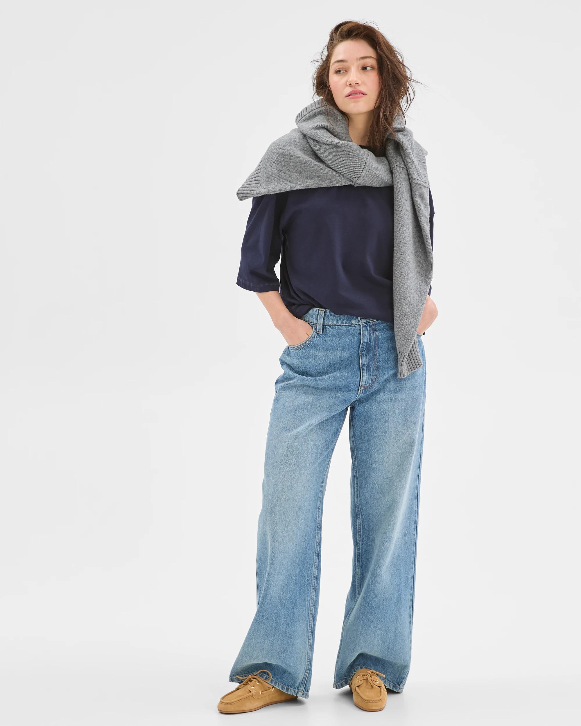 1 Lily Loves Australian Cotton Oversized T-Shirt NAVY, 1 of 7