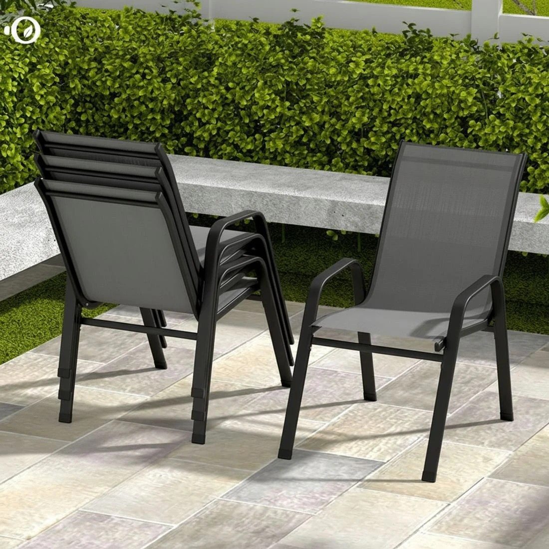 5 Gardeon 7PC Outdoor Dining Set Table and Chairs - Grey, 5 of 6